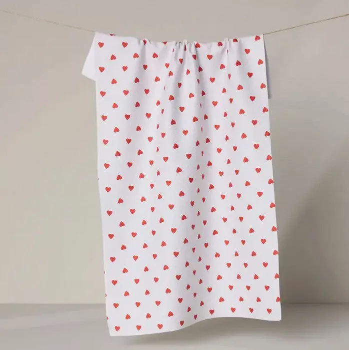 Baby Hearts Tea Towel