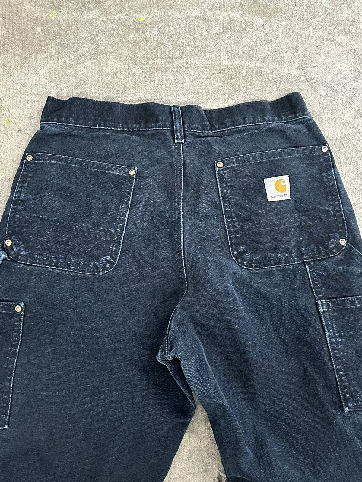 Carhartt Casual Pants Carhartt × Vintage Vintage Y2K 00s Carhartt Thrashed Distressed Double Knees Black Streetwear