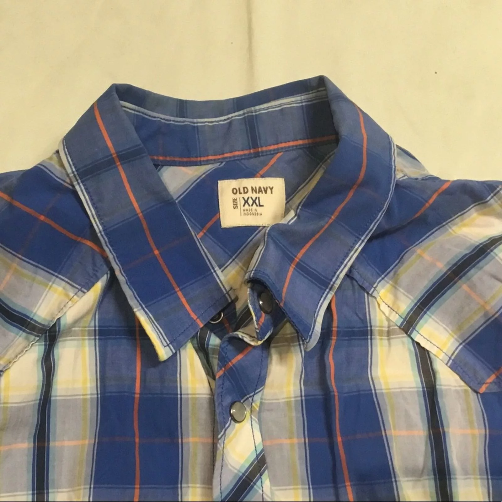 Old Navy Shirts Button Ups Old Navy Plaid Button Down Blue