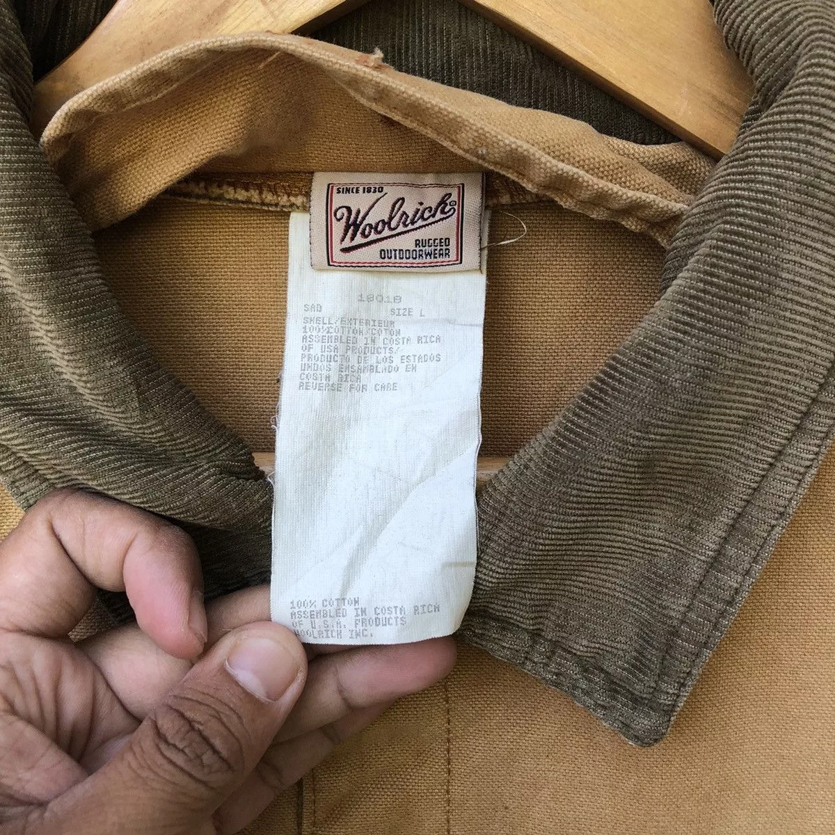 Woolrich Woolen Mills Denim Jackets Woolrich Woolen Mills VINTAGE WOOLRICH DUCK CANVAS DENIM CHORE JACKET Yellow Workwear