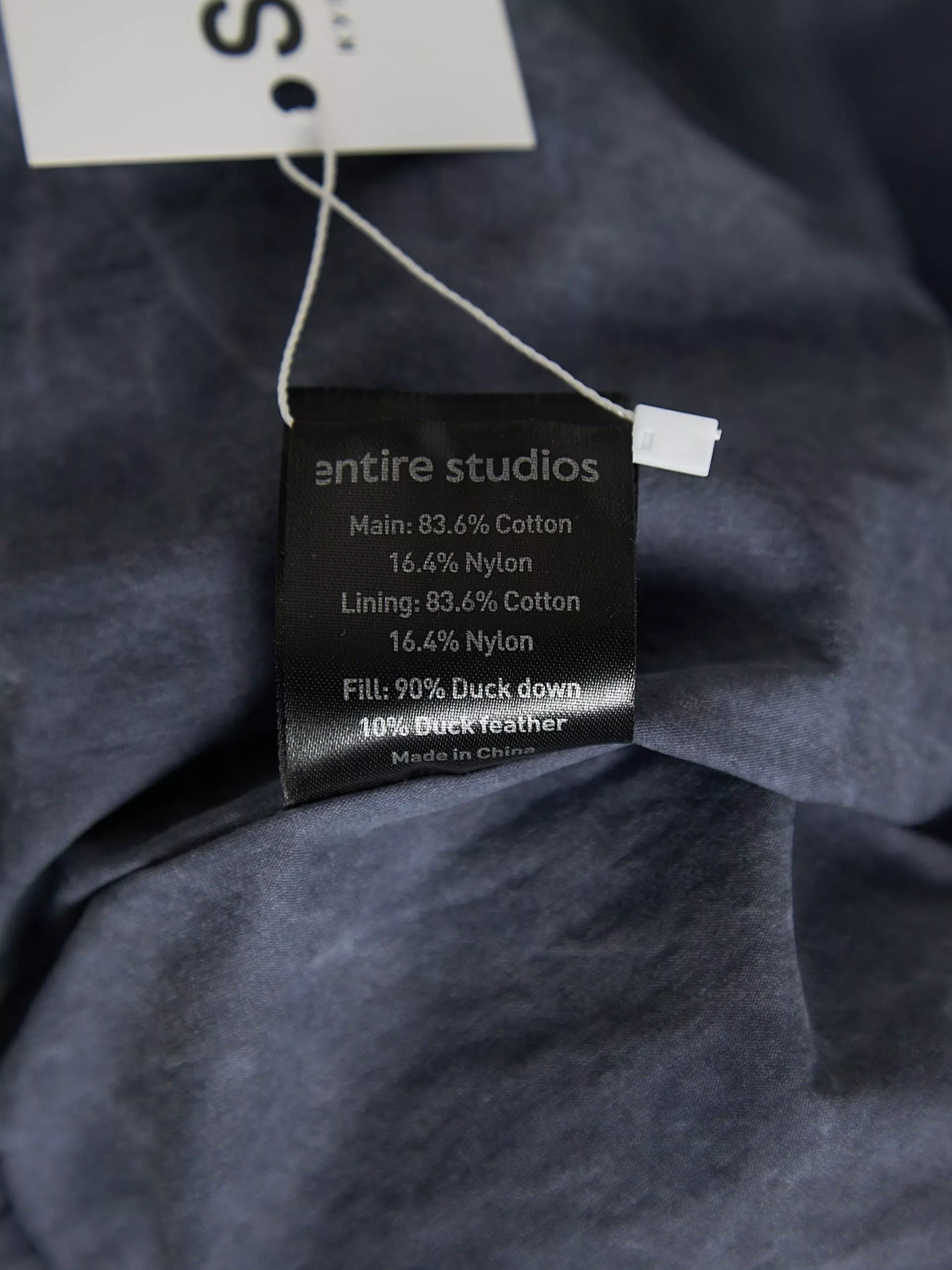 Entire Studios Parkas Entire Studios Gray Washed Waterproof Cotton Blend Downjacket