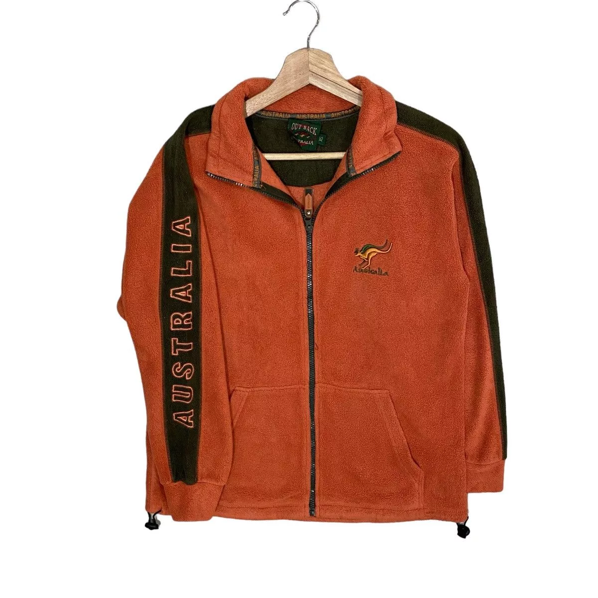 The Australian Outback Collection Light Jackets The Australian Outback Collection VINTAGES OUTBACK AUSTRALIA POLAR FLEECY KANGAROO JACKET Orange Gorpcore