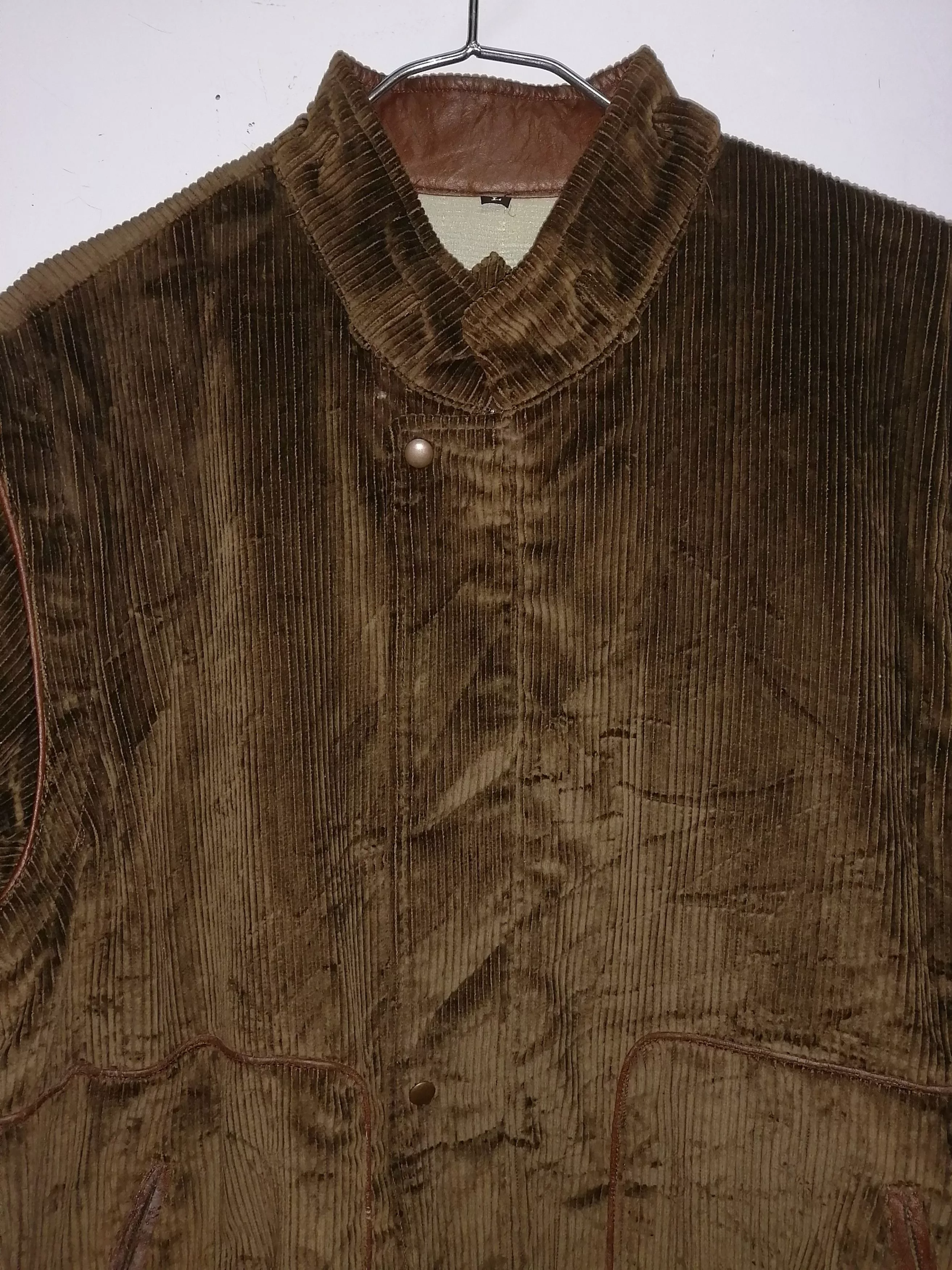 Designer Light Jackets Designer Egon Von Furstenberg Corduroy Jacket & Vest Combine Brown Vintage