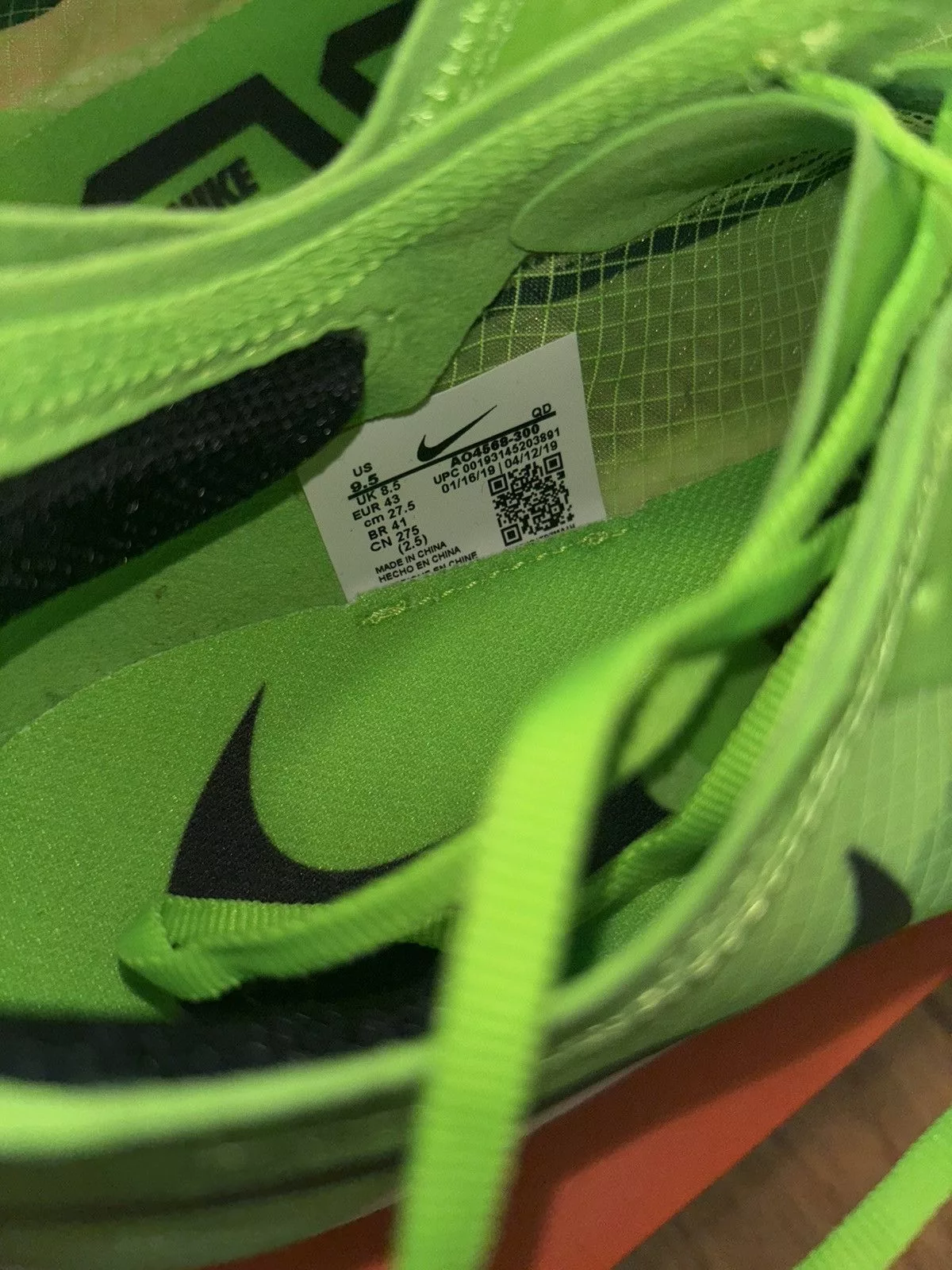 Nike Low Top Sneakers Nike ZoomX Vaporfly Next% Volt Green Blast