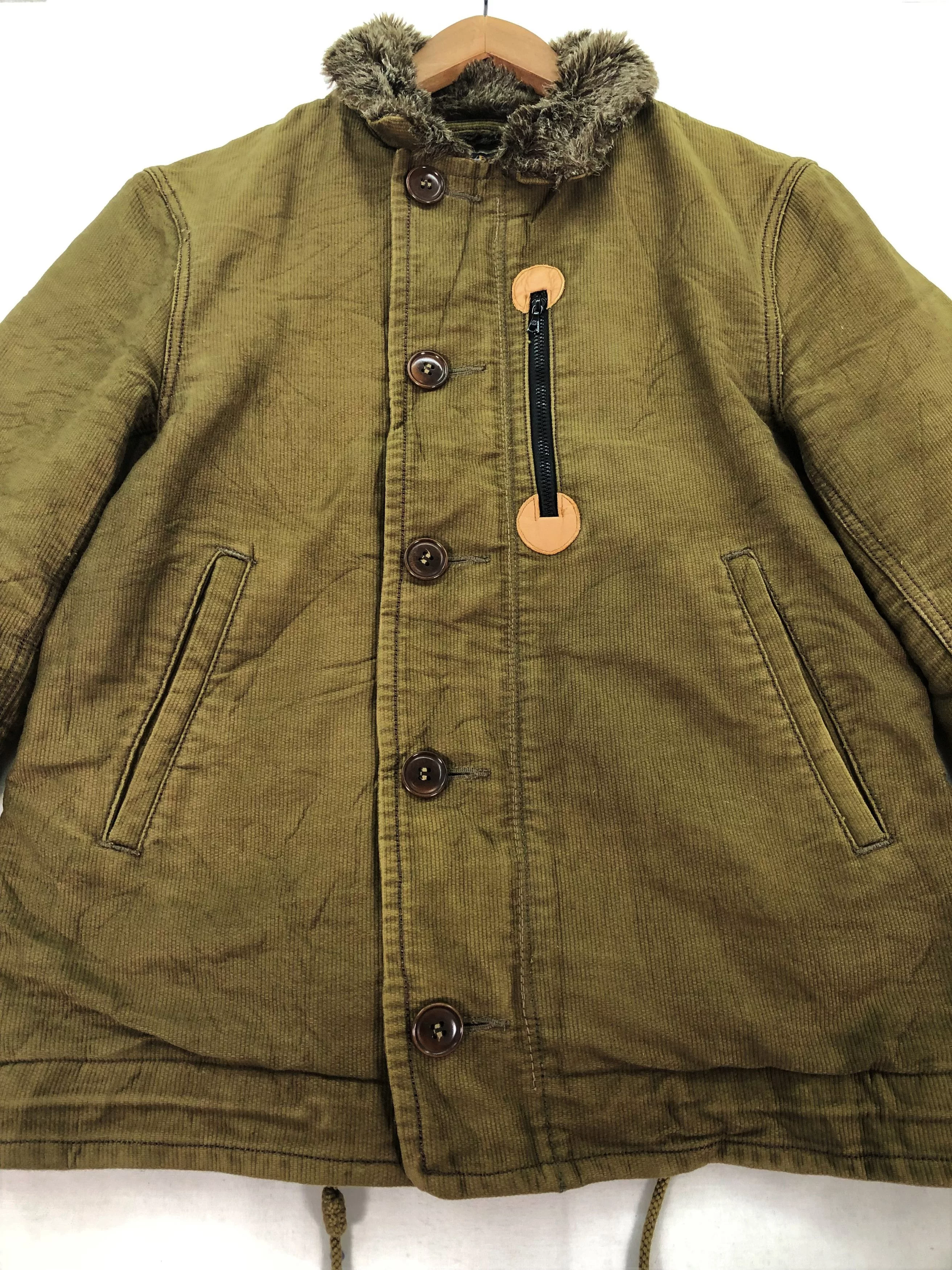 Blue Blue Japan Bombers Blue Blue Japan × Japanese Brand Vintage Blue Blue Japan N1 Deck Jacket Usn Military Style Brown