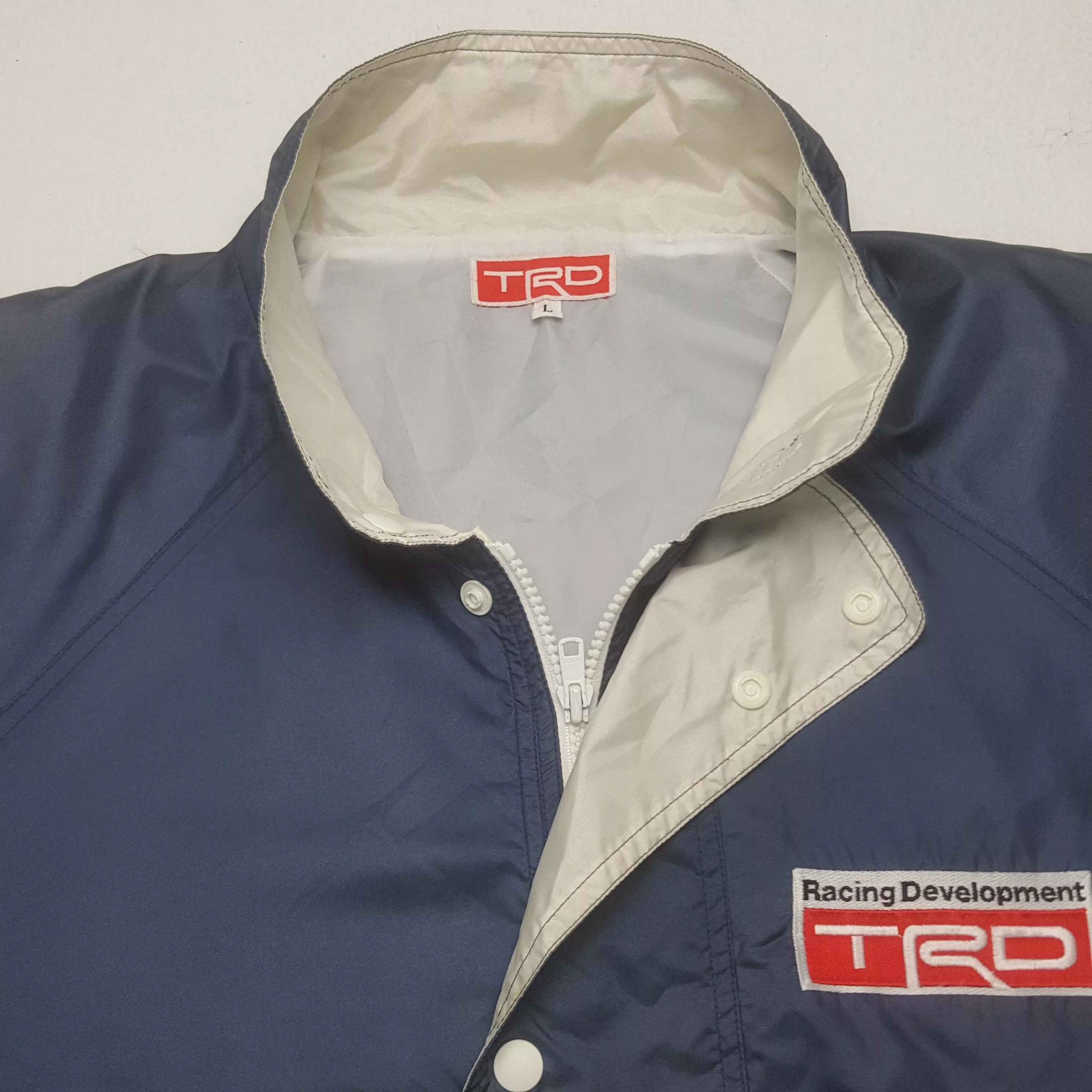 Japanese Brand Light Jackets Japanese Brand × Vintage Vintage TRD Racing Development Toyota Team Bombers Jacket Blue