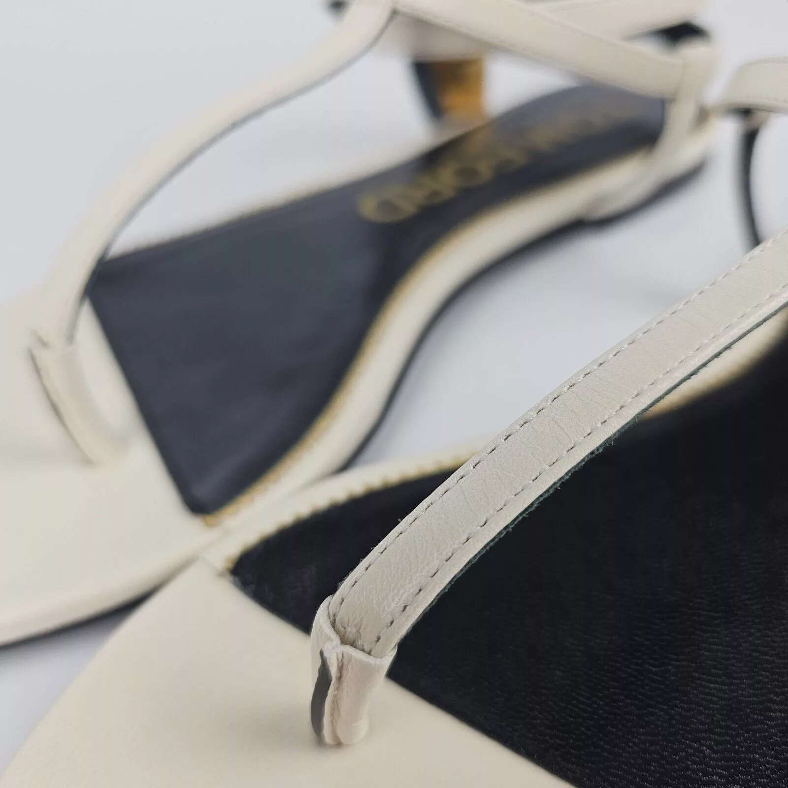 Tom Ford Flats Tom Ford Padlock White Leather Sandals New