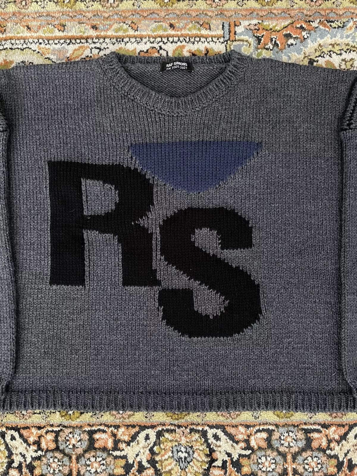 Raf Simons Sweaters Knitwear Raf Simons Intarsia-knit Gray