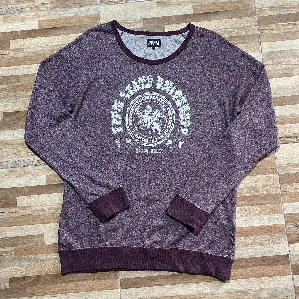 PPFM Sweatshirts Hoodies PPFM "STATE UNIVERSITY THE SOUL OF ROCK & ROLL" Sweatshirt Red Vintage