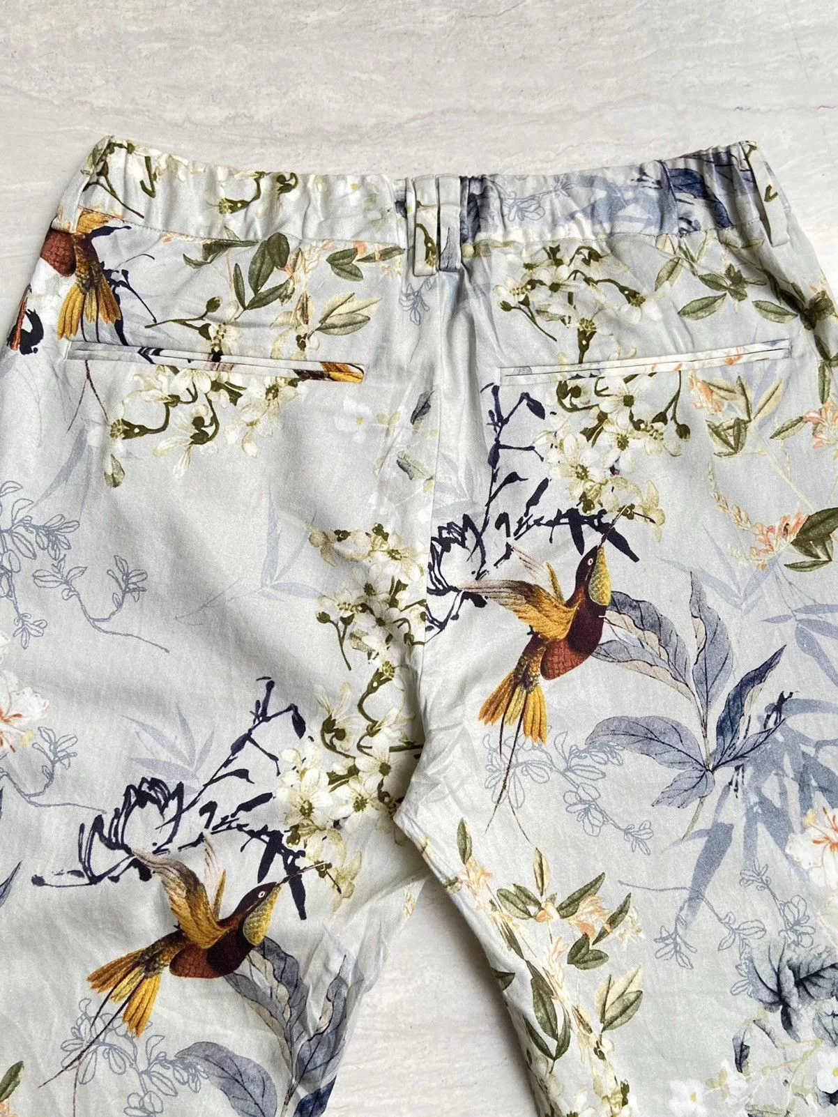 Zara Casual Pants ZARA MAN Flower Patterned Pants White
