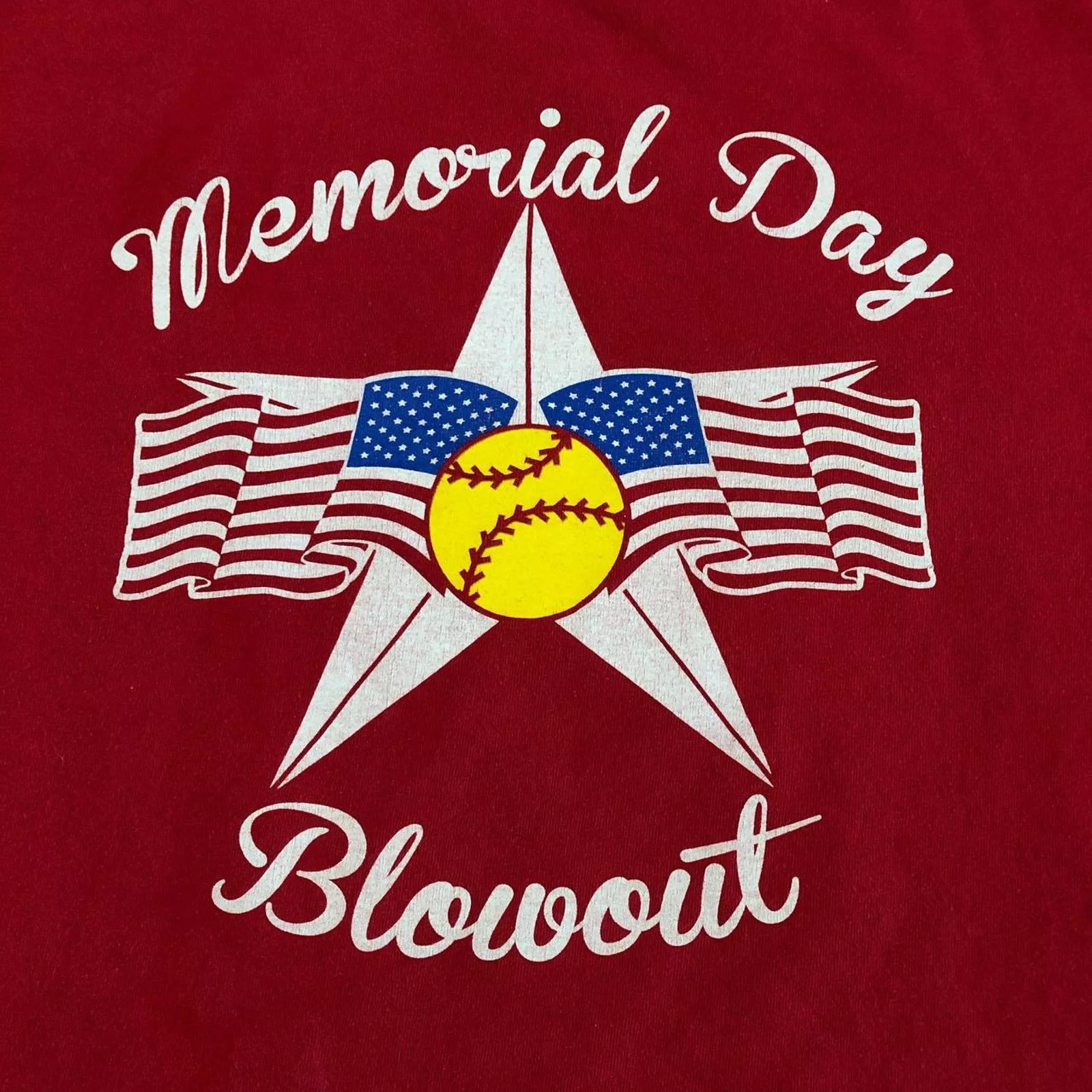 Other Short Sleeve T Shirts Other Red Vintage 2013 LA Blazers Memorial Day Blowout Graphic Tee