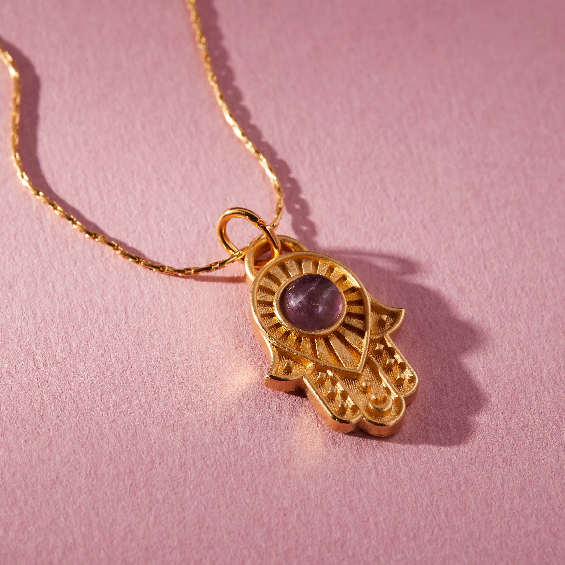 Hamsa Chain Slider Necklace