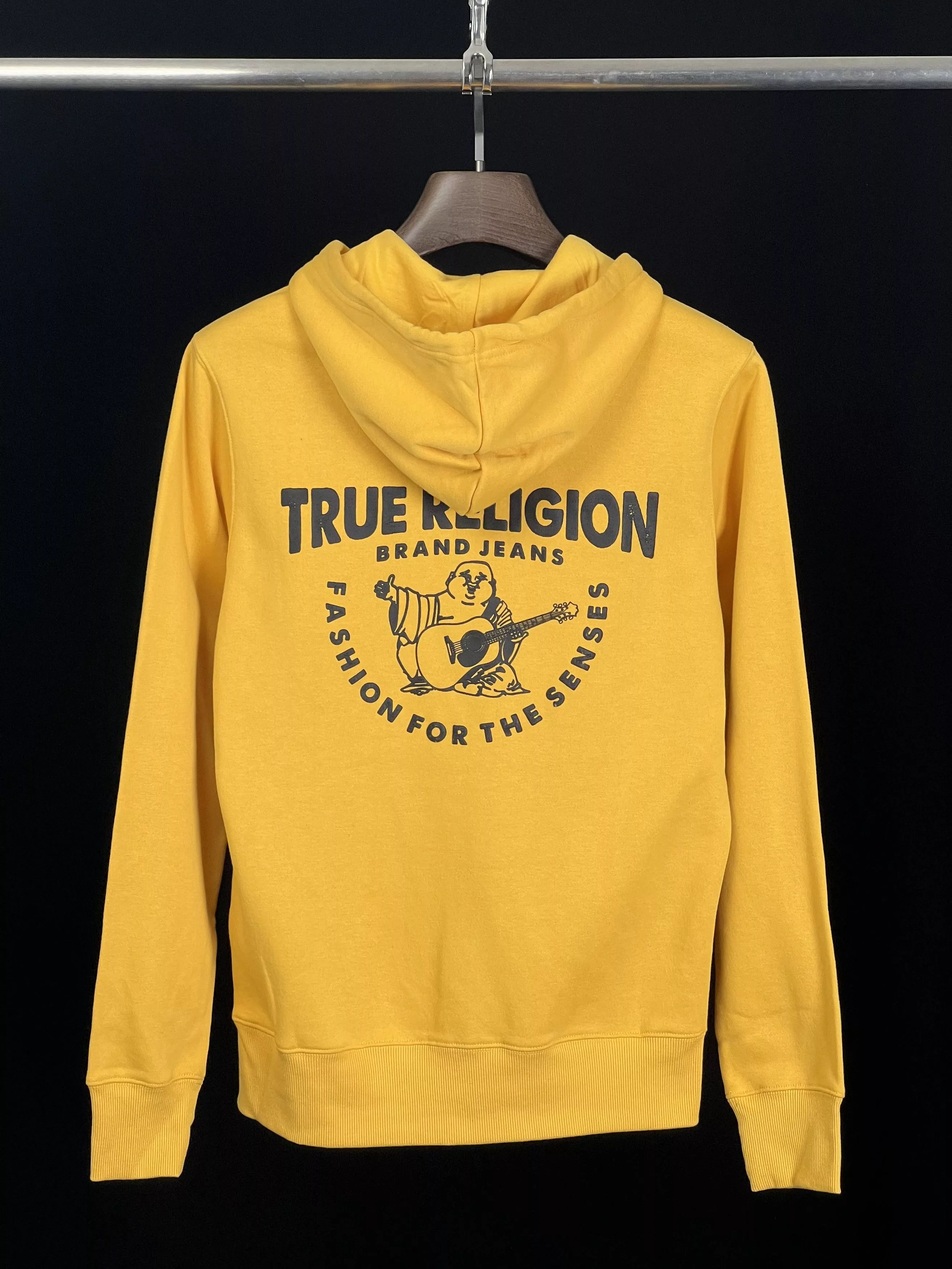 True Religion Light Jackets True Religion Brand New BUDDHA LOGO ZIP HOODIE Gold