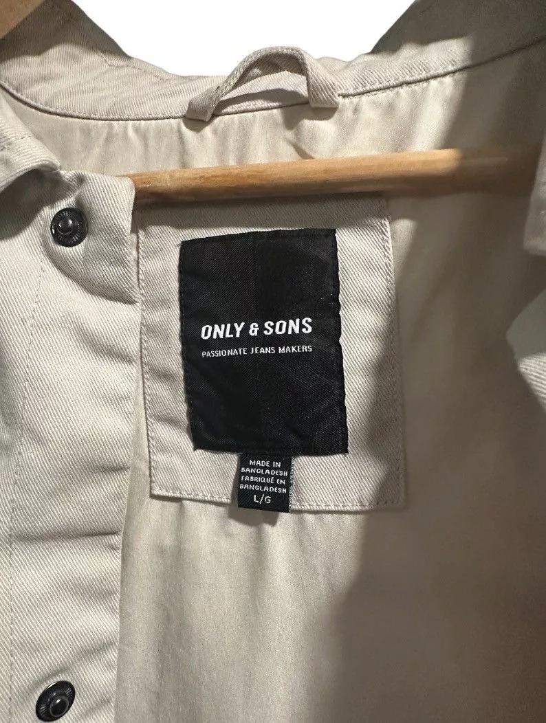 ONLY & SONS Light Jackets Only & Sons Egg White Light Coat Beige