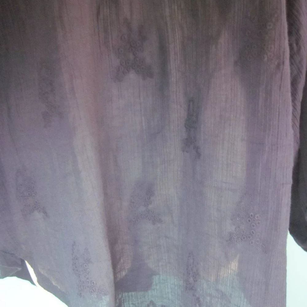 Neiman Marcus Blouses Neiman Marcus Neumann Marcus Size L Navy Blue Gauze Cotton Summer Top Cove