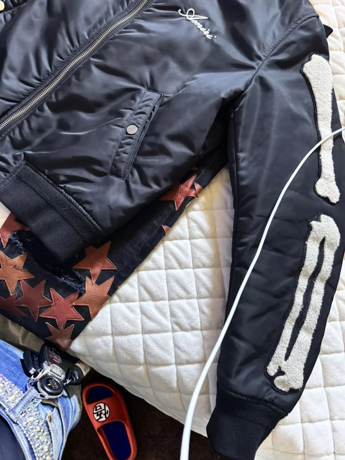 Amiri Bombers Amiri Bone Bomber Jacket Black