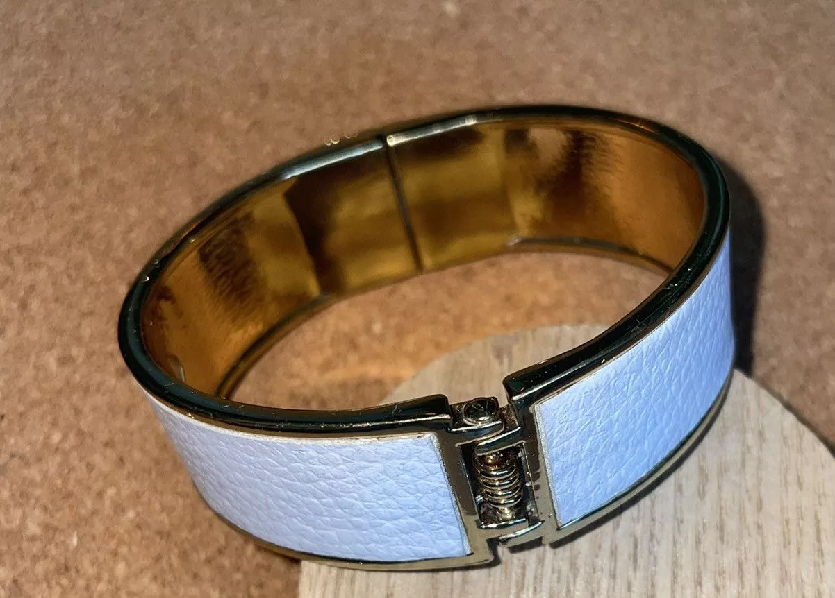 Other Bracelets Other MX Designer Leather Hinged Cuff White