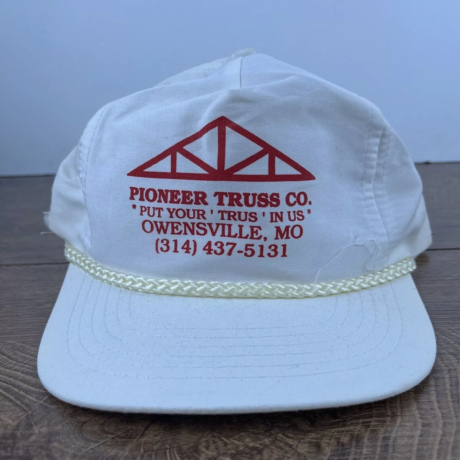Other Hats Other Pioneer Truss Co Hat Snapback White Adjustable Hat Owensvill