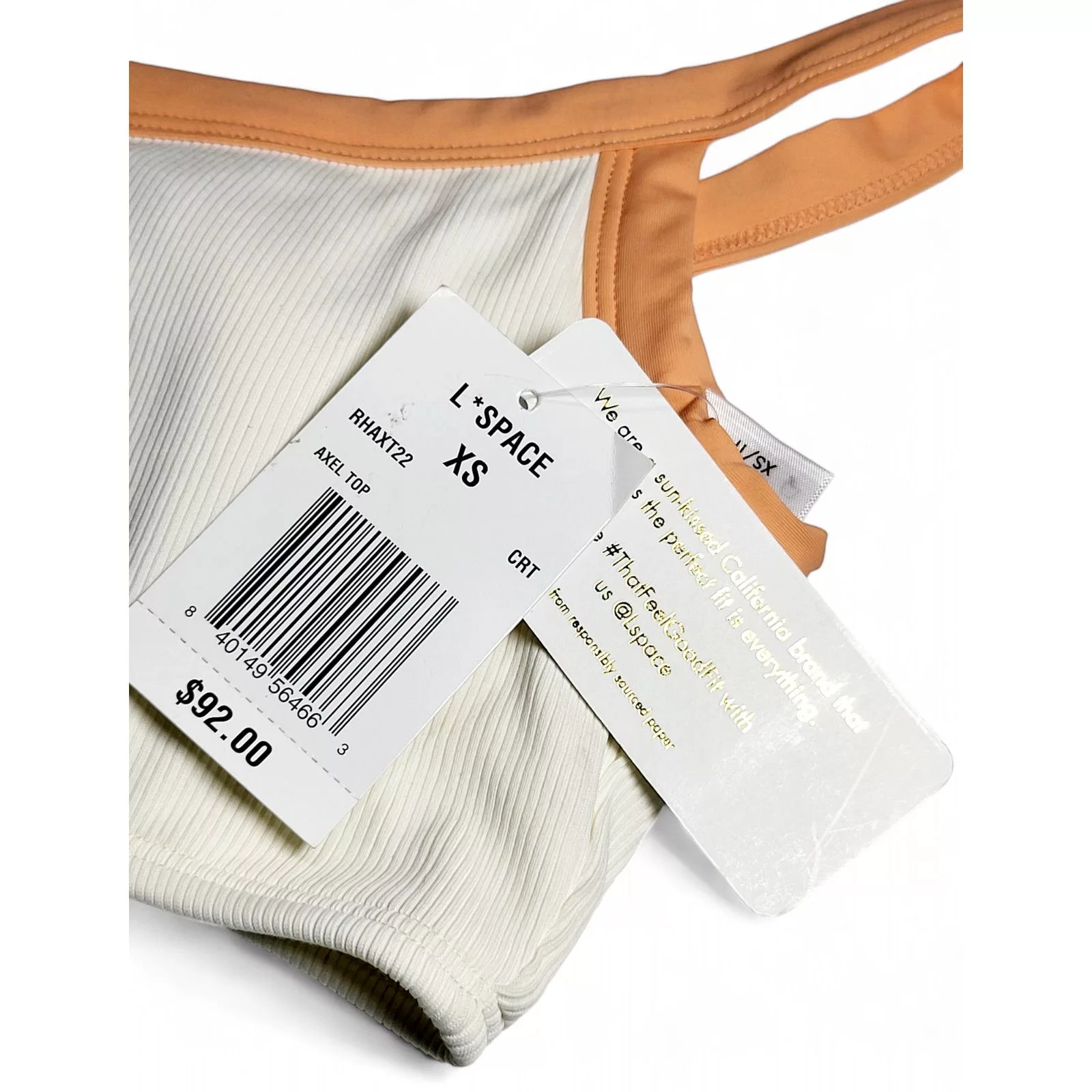 Other Miscellaneous Other NWT L*SPACE Ribbed Axel Bikini Top Bralette Women's Size XS White