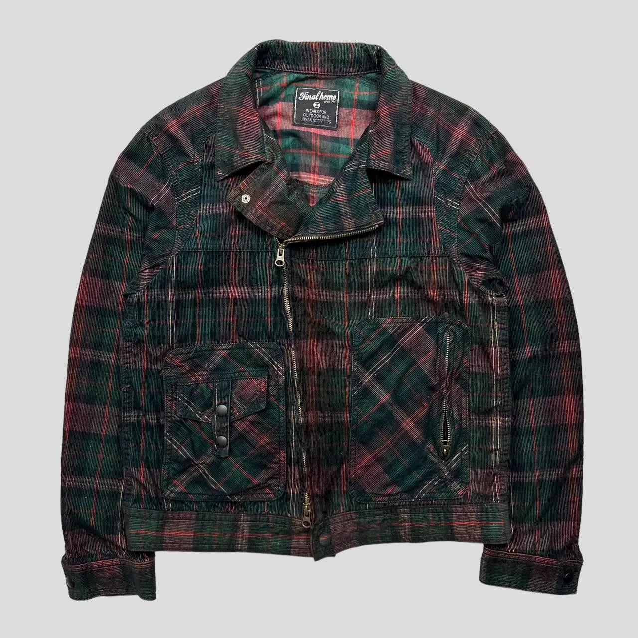 Final Home Light Jackets Final Home Corduroy Plaid Cropped Jacket - M (S) Multi