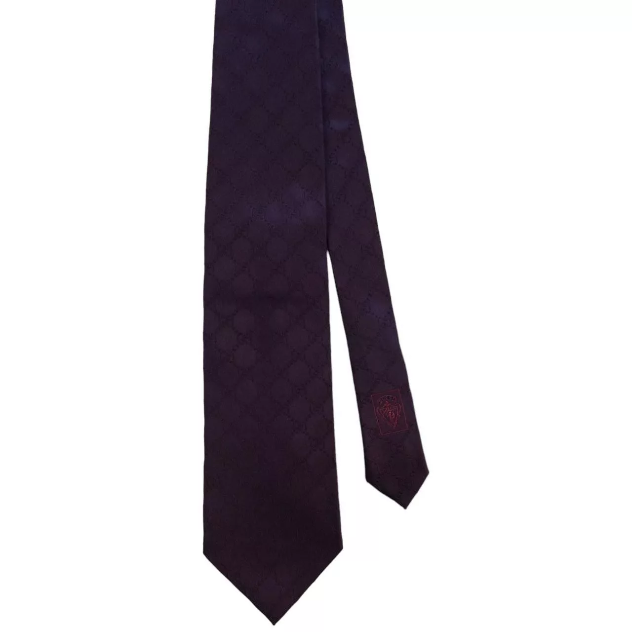 Gucci Ties Pocketsquares Vintage Gucci Monogram Silk Tie Purple