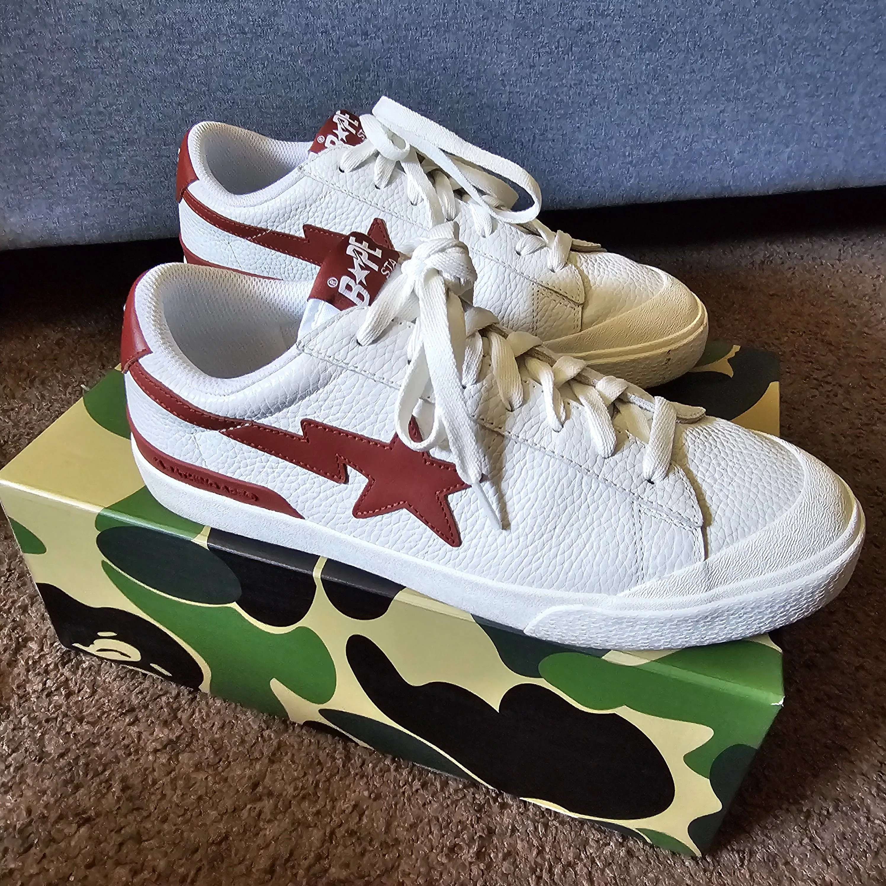 Bape Low Top Sneakers Bape Mad Sta Red