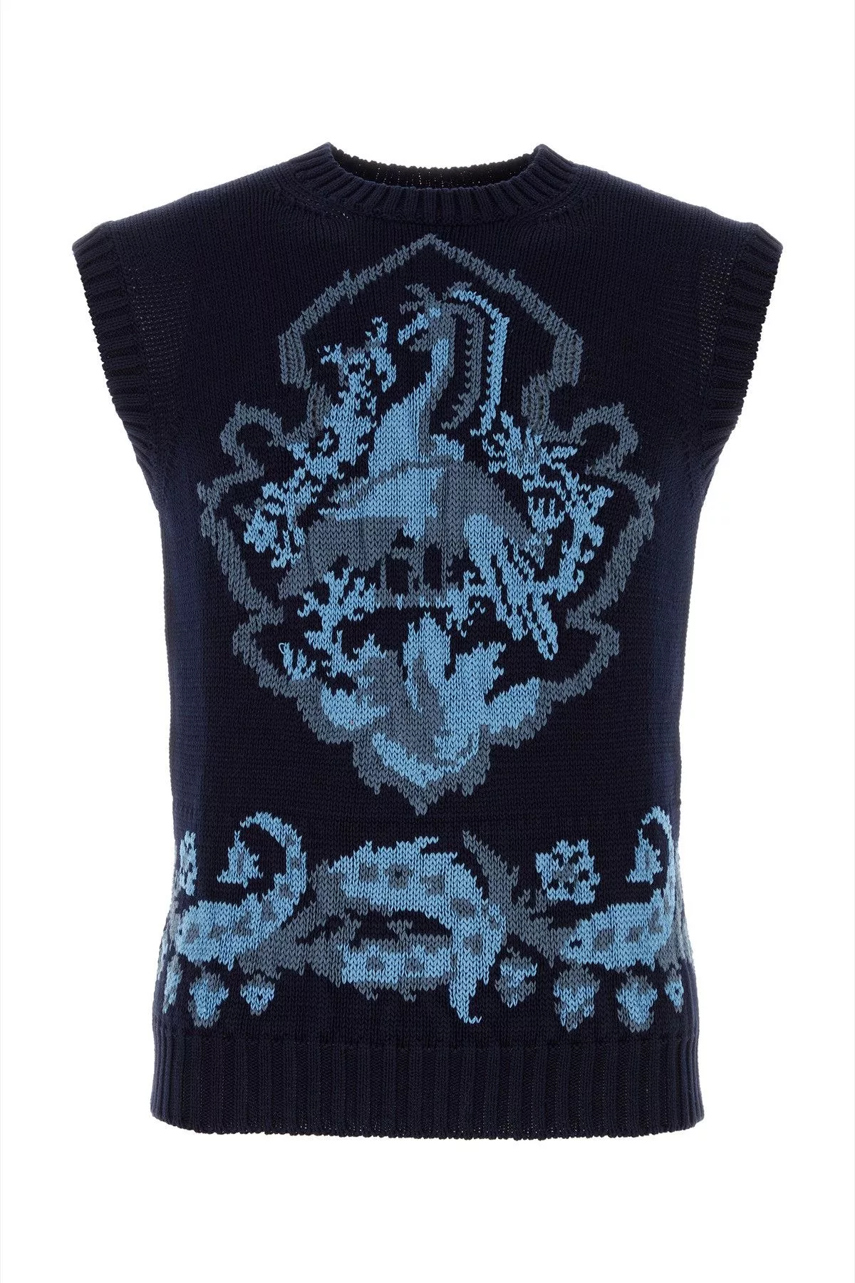 Etro Sweaters Knitwear Etro Knitted Vest Blue