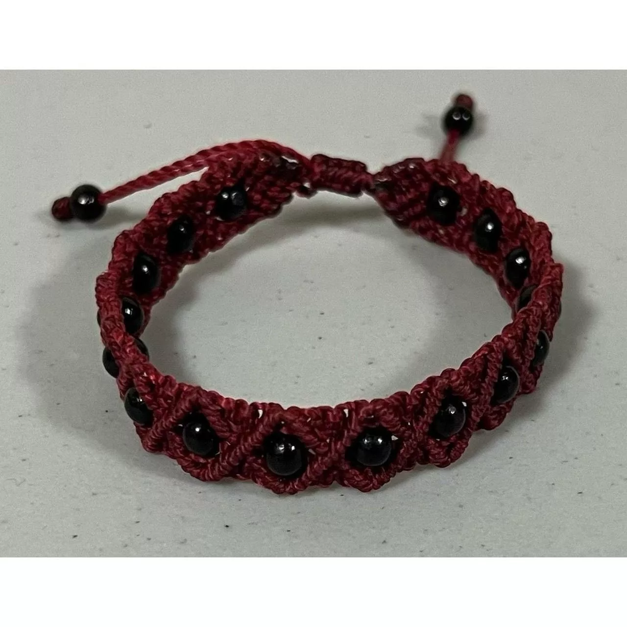 Handmade Bracelets Handmade × Jewelry Red Black Braided Beaded Handmade Bracelet Jewelry ♥️🖤 Streetwear
