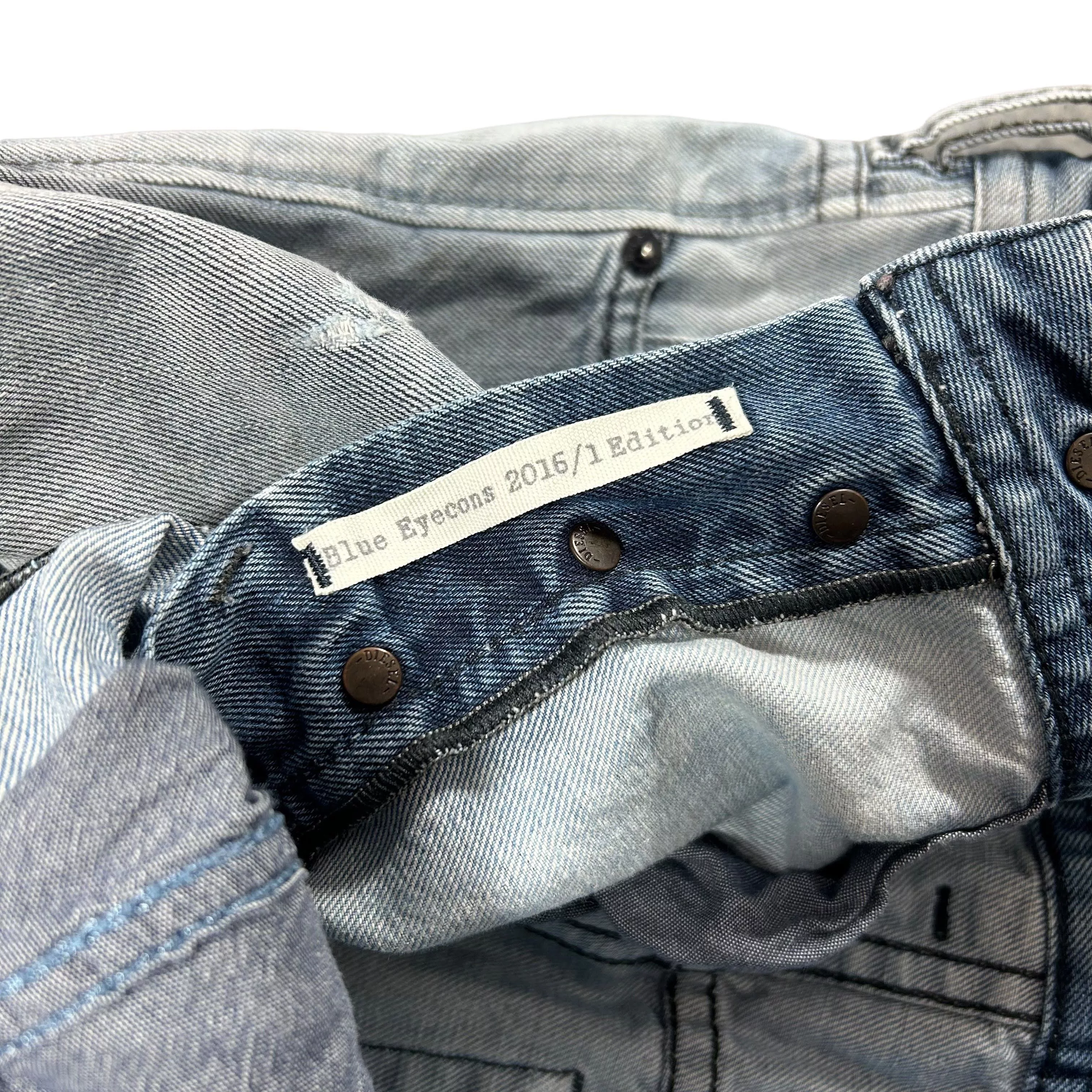 Diesel Denim Diesel Buster Regular Tapered Blue Distressed Denim W30L32