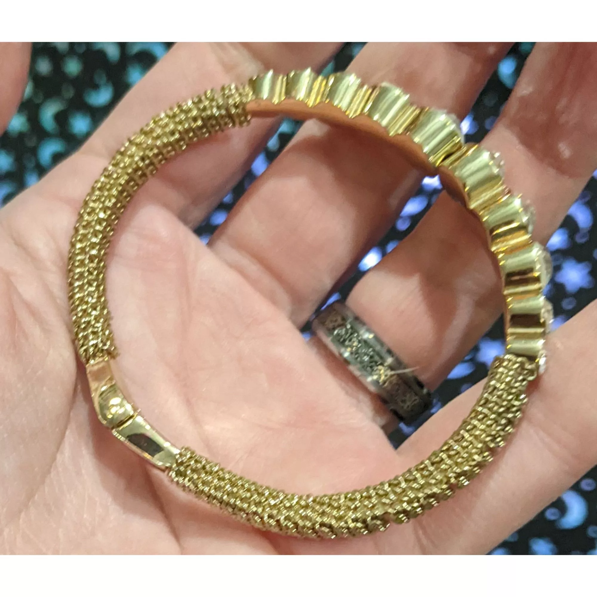 Other Bracelets Other Gold Rhinestone Gemmed Statement Bracelet