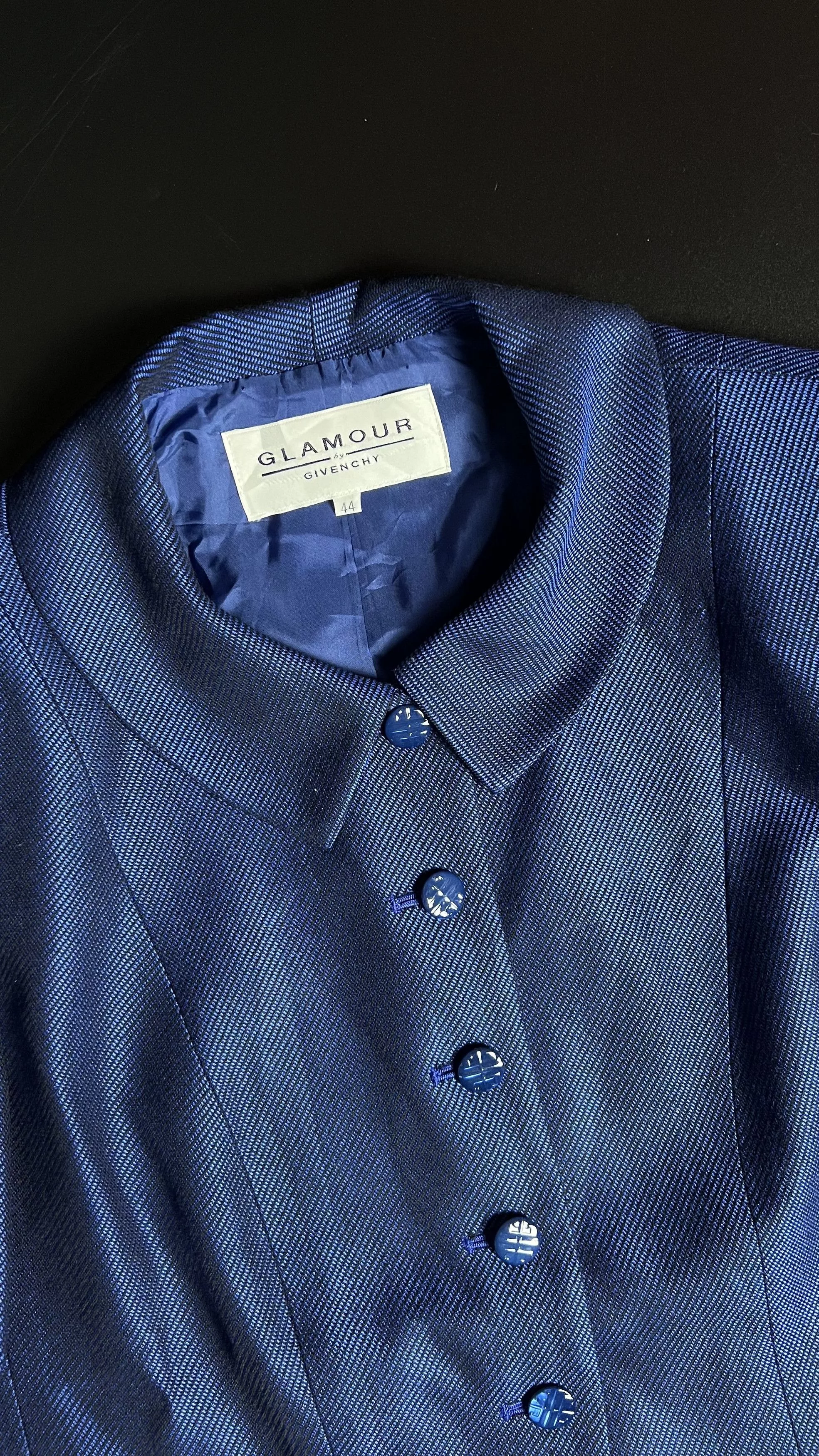 Givenchy Blouses GLAMOUR BY GIVENCHY ROYAL BLUE BLOUSE