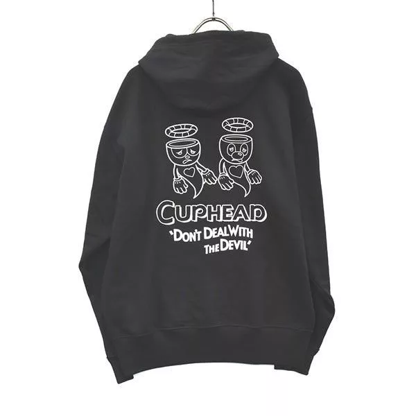 Anime Sweatshirts Hoodies Anime × Nintendo × Vintage rare! Japan limited! CUPHEAD hoodie T-shirt TEE Black