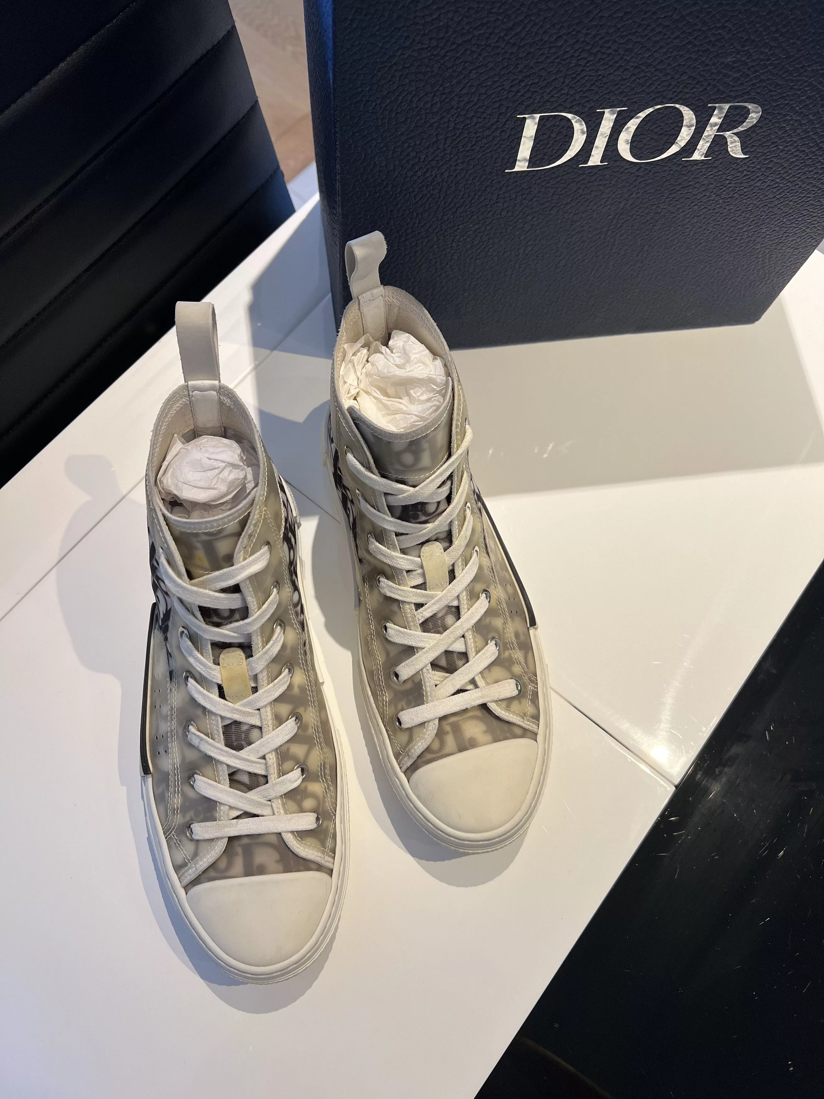 Dior Hi Top Sneakers Dior Men B23 High Top Sneakers Multi