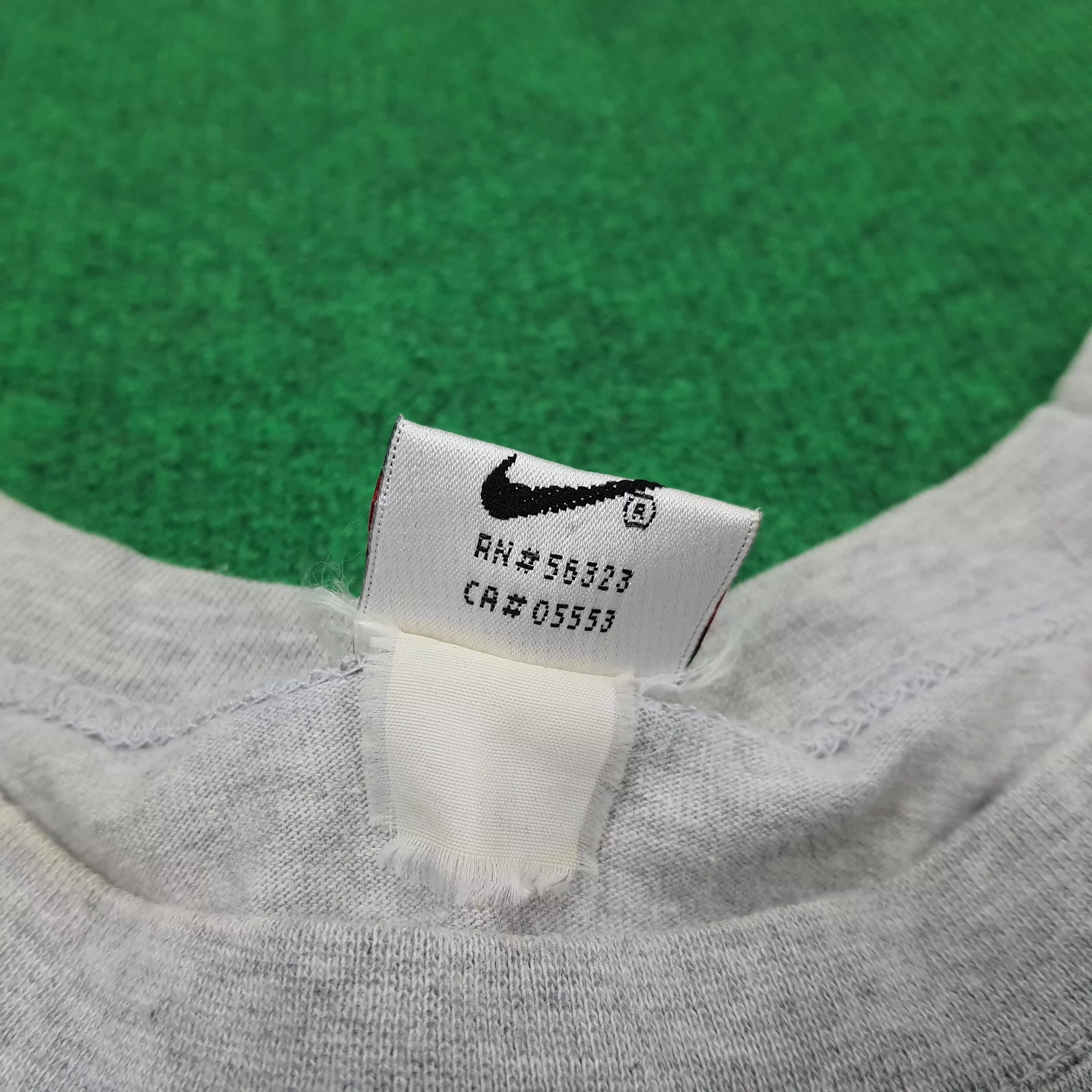 Nike Short Sleeve T Shirts Nike × Vintage Vintage Nike Big Swoosh Casual Tees Gray