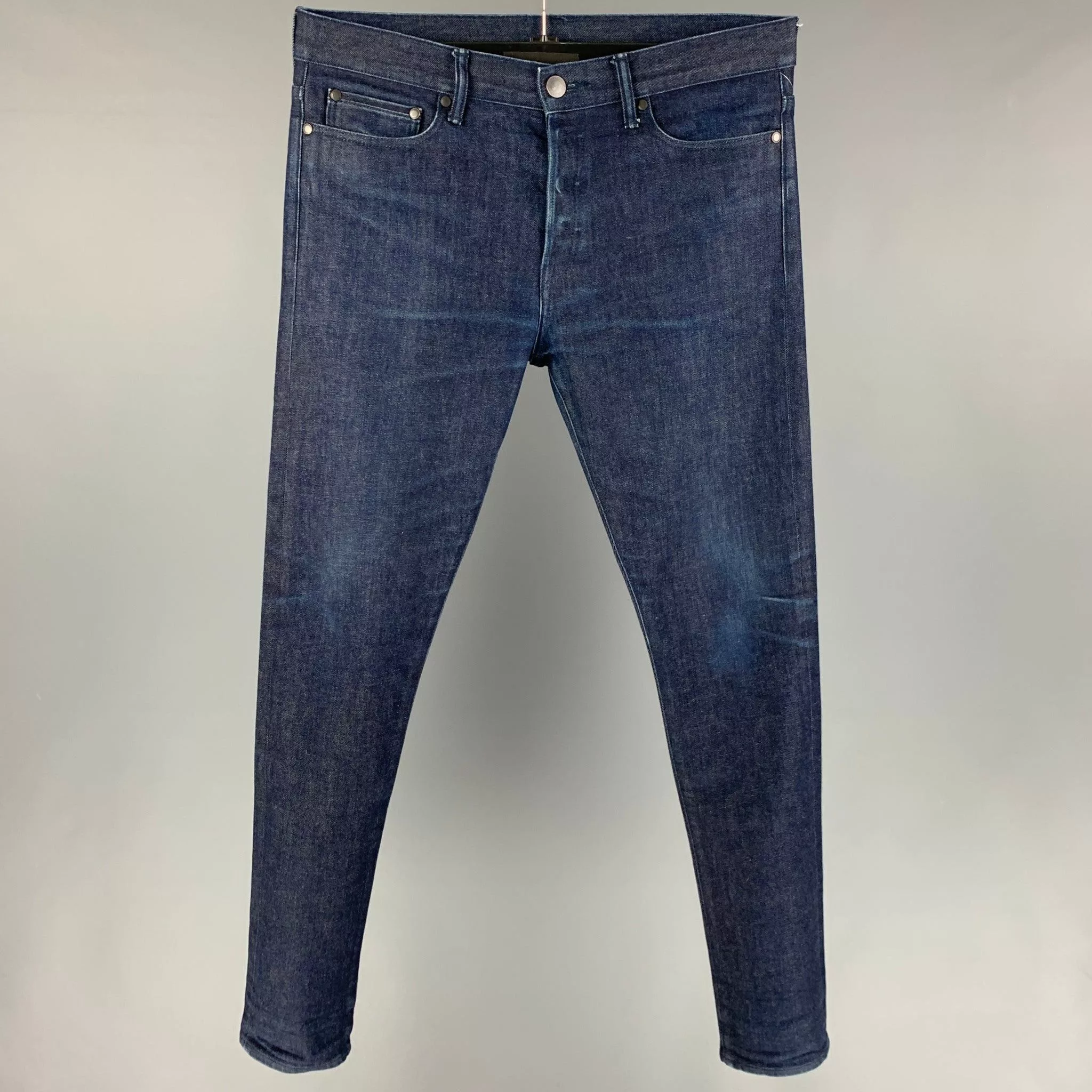 John Elliott Denim John Elliott Indigo Cotton Polyurethane Slim Jeans Purple