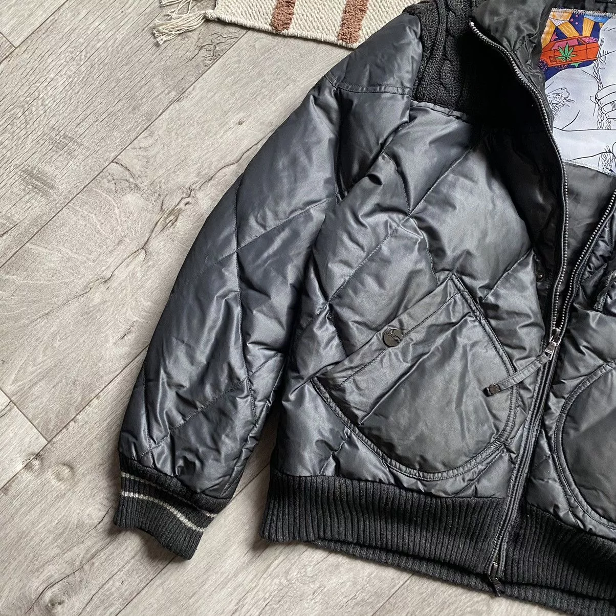 Denis Simachev Bombers Denis Simachev × Designer DENIS SIMACHEV DESIGNER NYLON DOWN PUFFER JACKET Gray
