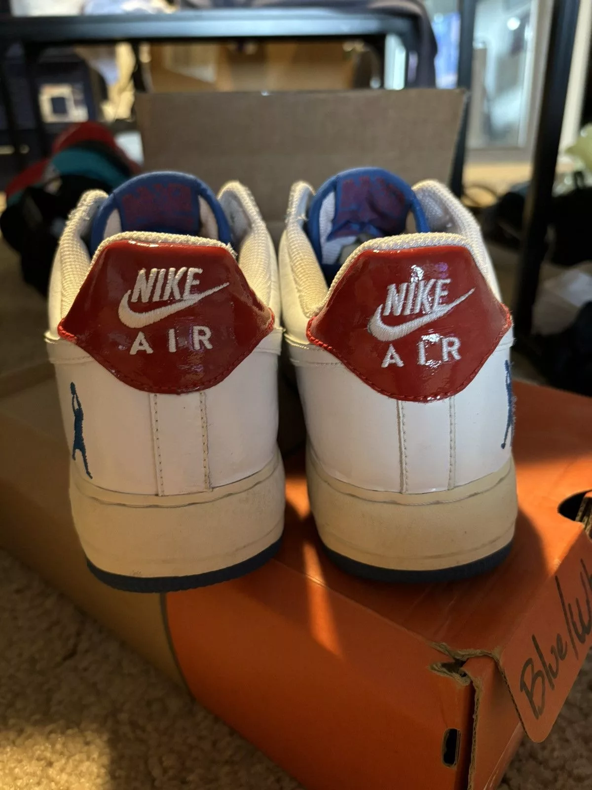 Nike Low Top Sneakers Nike Air Force 1 Sheed 9.5 pistons 2006 Blue