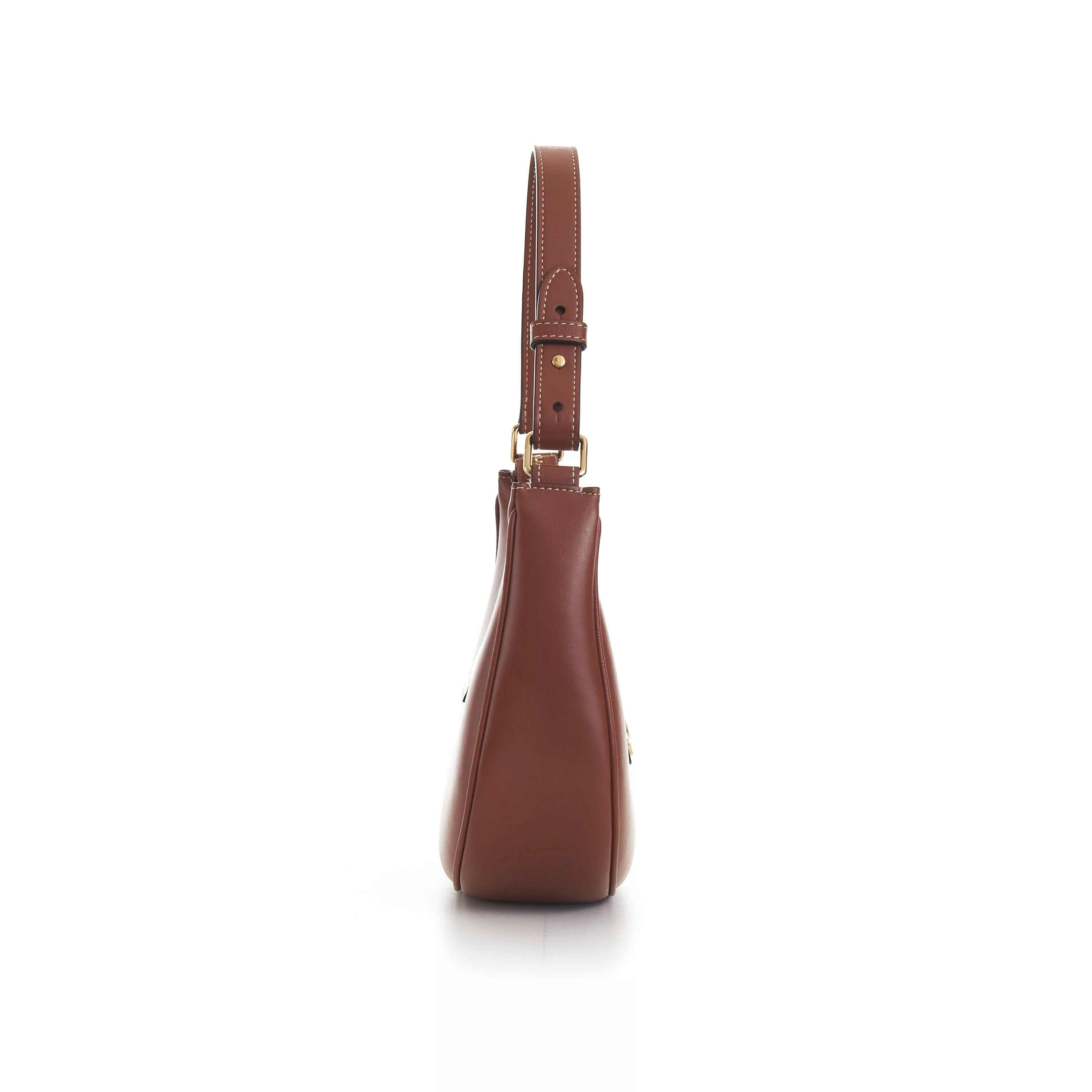 Celine Shoulder Bags Celine Medium AVA Triomphe Bag - Tan Brown Smooth Calfskin Luxury