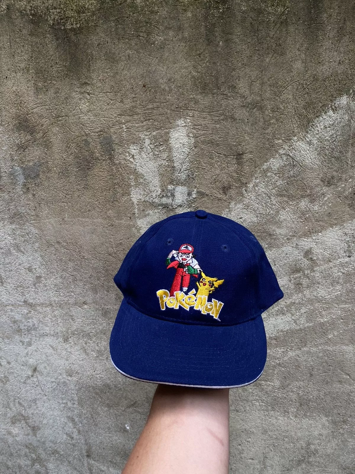 Anime Hats Anime × Pokemon × Vintage Vintage Pokémon Embroidered Logo Cap Blue