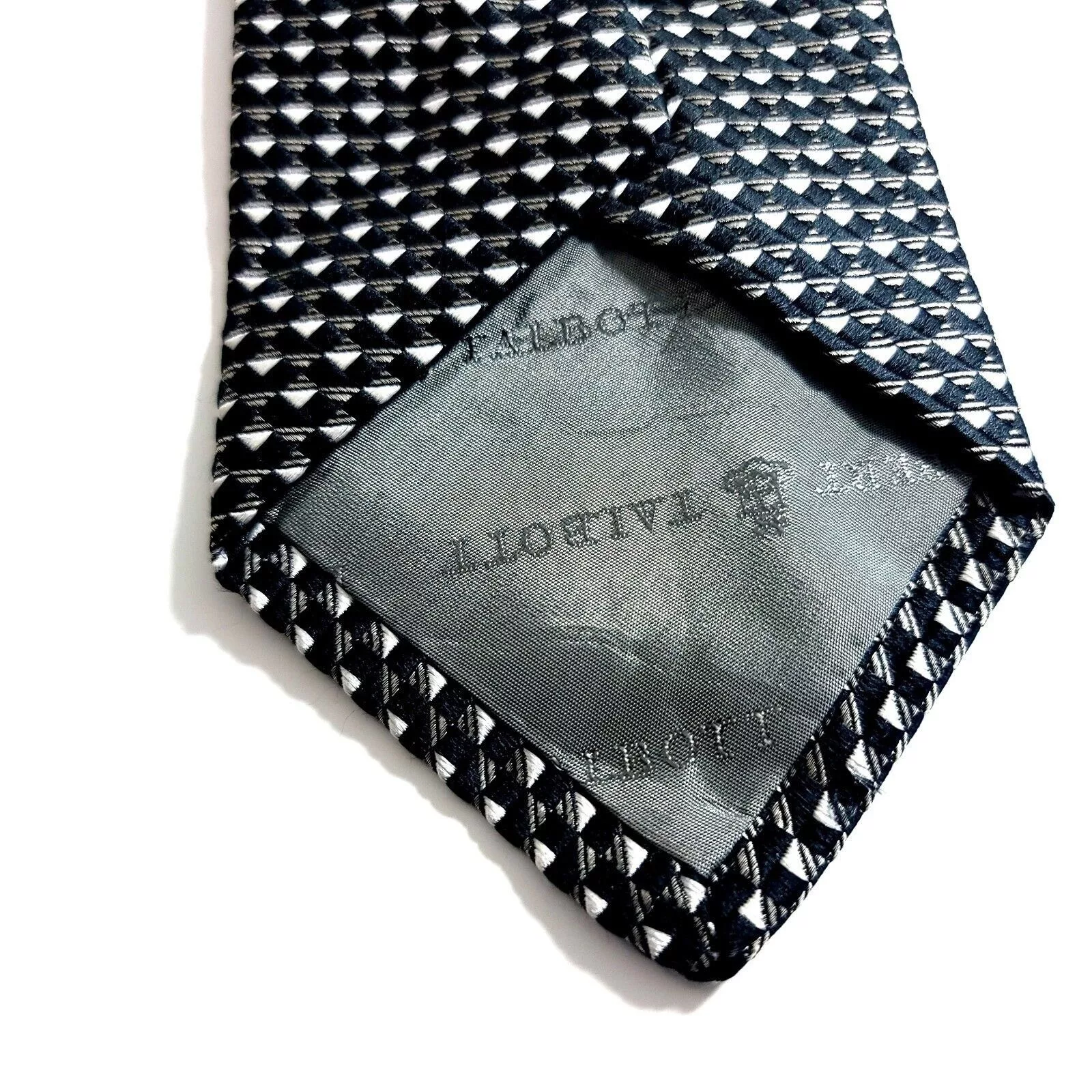 Robert Talbott Ties Pocketsquares Robert Talbott Black Gray Geometric Woven Wide Silk Tie
