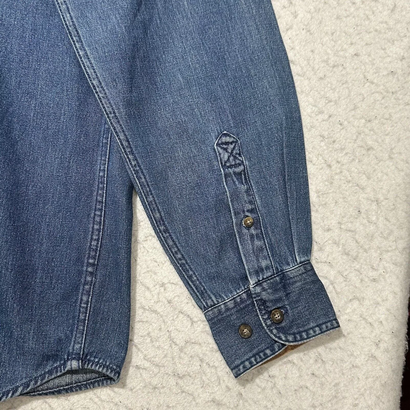 Faded Glory Shirts Button Ups Faded Glory Medium Denim Button Down Pocket Shirt Blue Jean