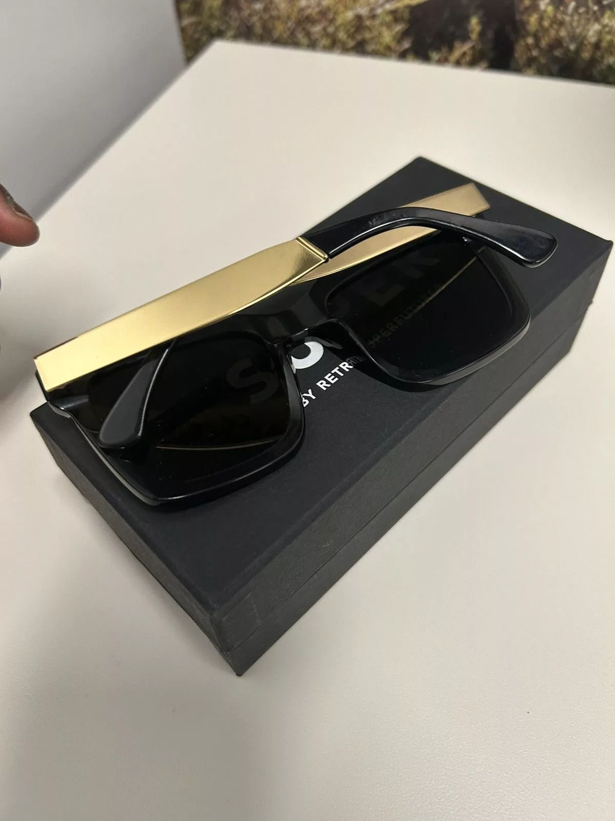 Retrosuperfuture Glasses Retrosuperfuture Aalto Francis Black Gold