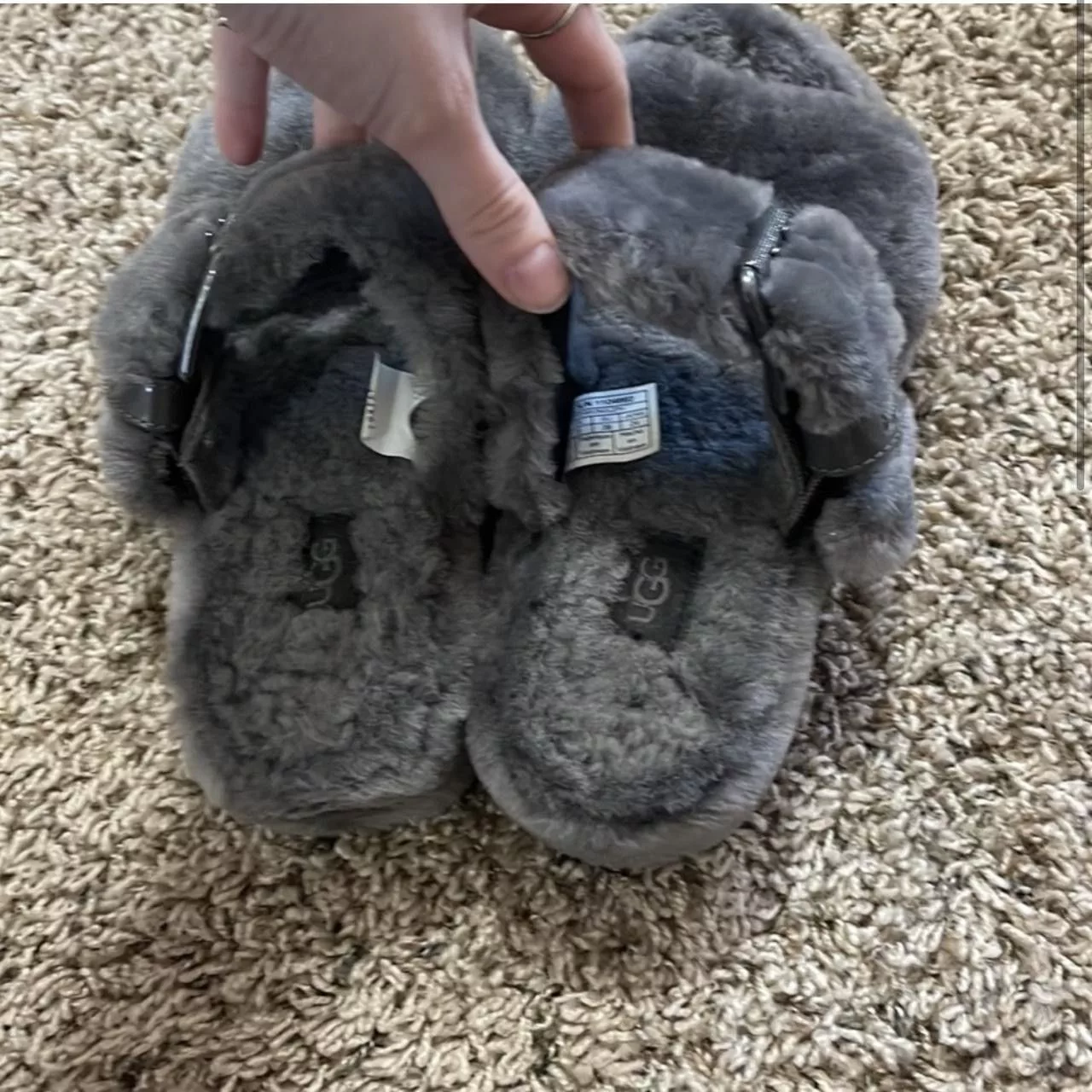 Ugg Sandals Ugg Chunky Slides Gray