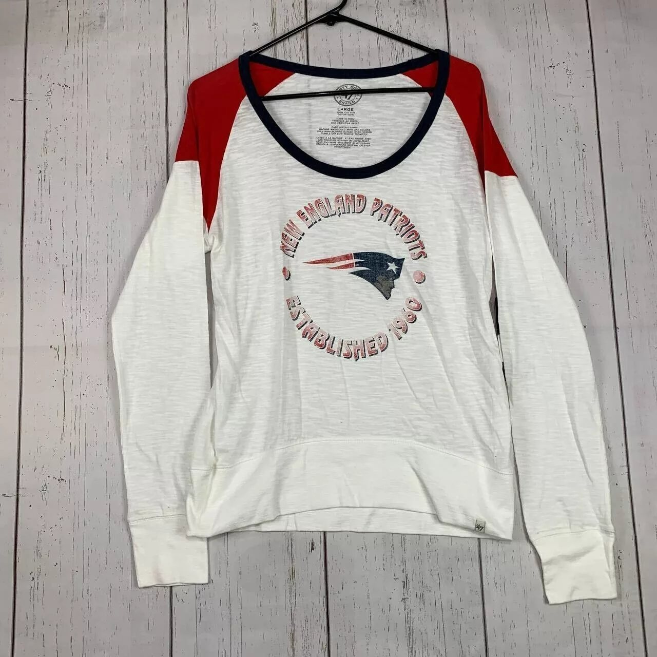 47 Brand Sweaters 47 Brand New England Patriots Large Pullover Sweater White New Women