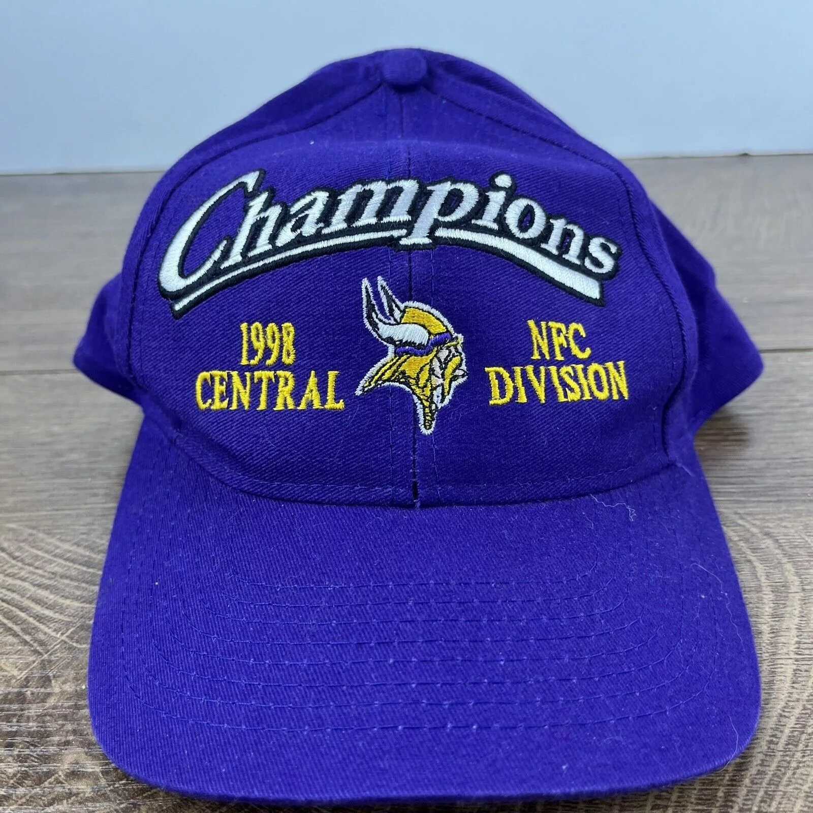 Other Hats Other Minnesota Vikings Hat 1998 Division Champions Hat Adjustable Purple