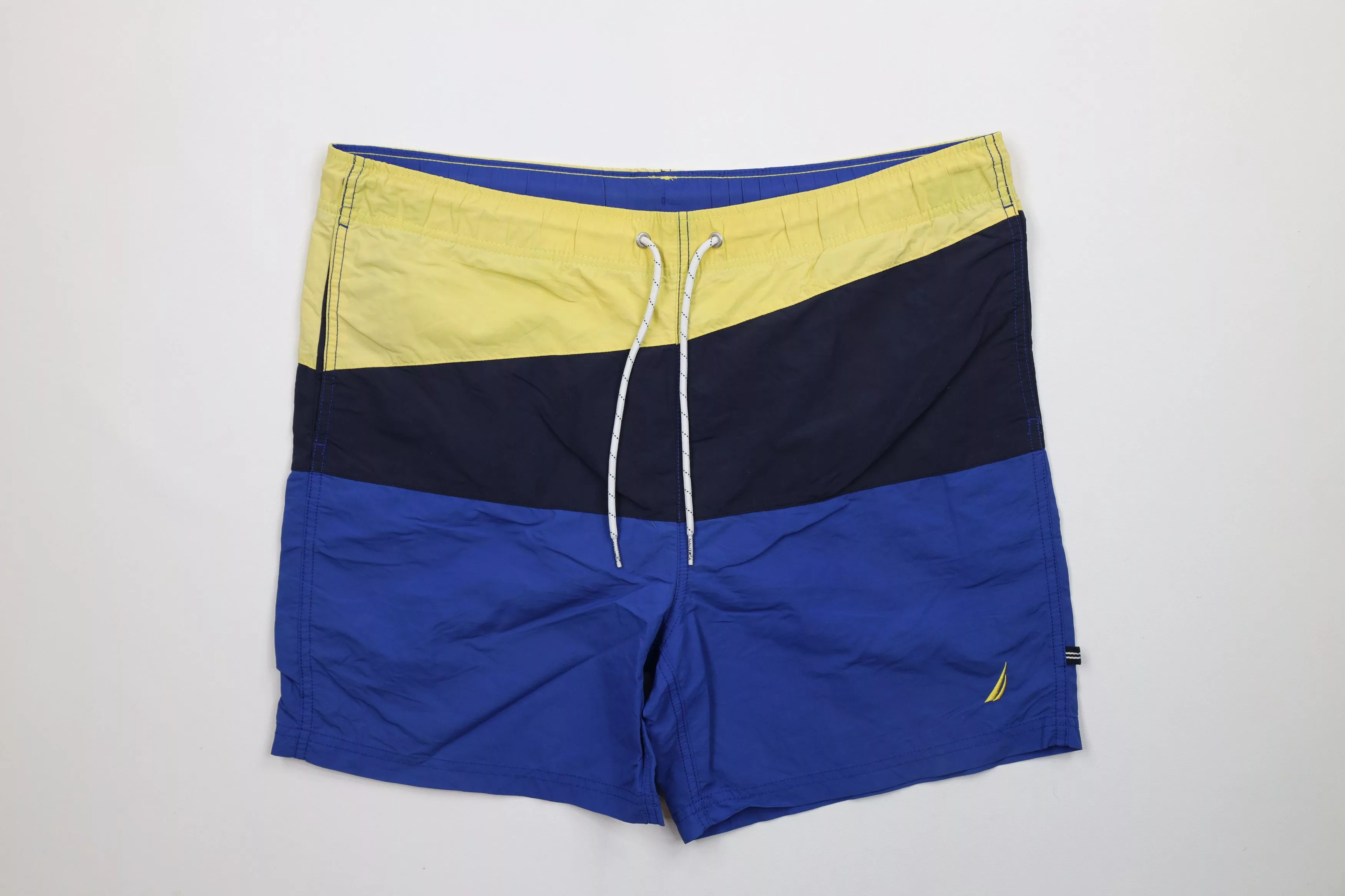 Nautica Shorts Nautica × Vintage Vintage Nautica Color Block Lined Shorts Trunks AS IS Multi