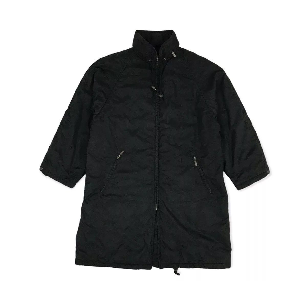 Burberry Heavy Coats Burberry × Vintage Vintage Burberrys Embroidery Monogram Long Zipper Jacket Black