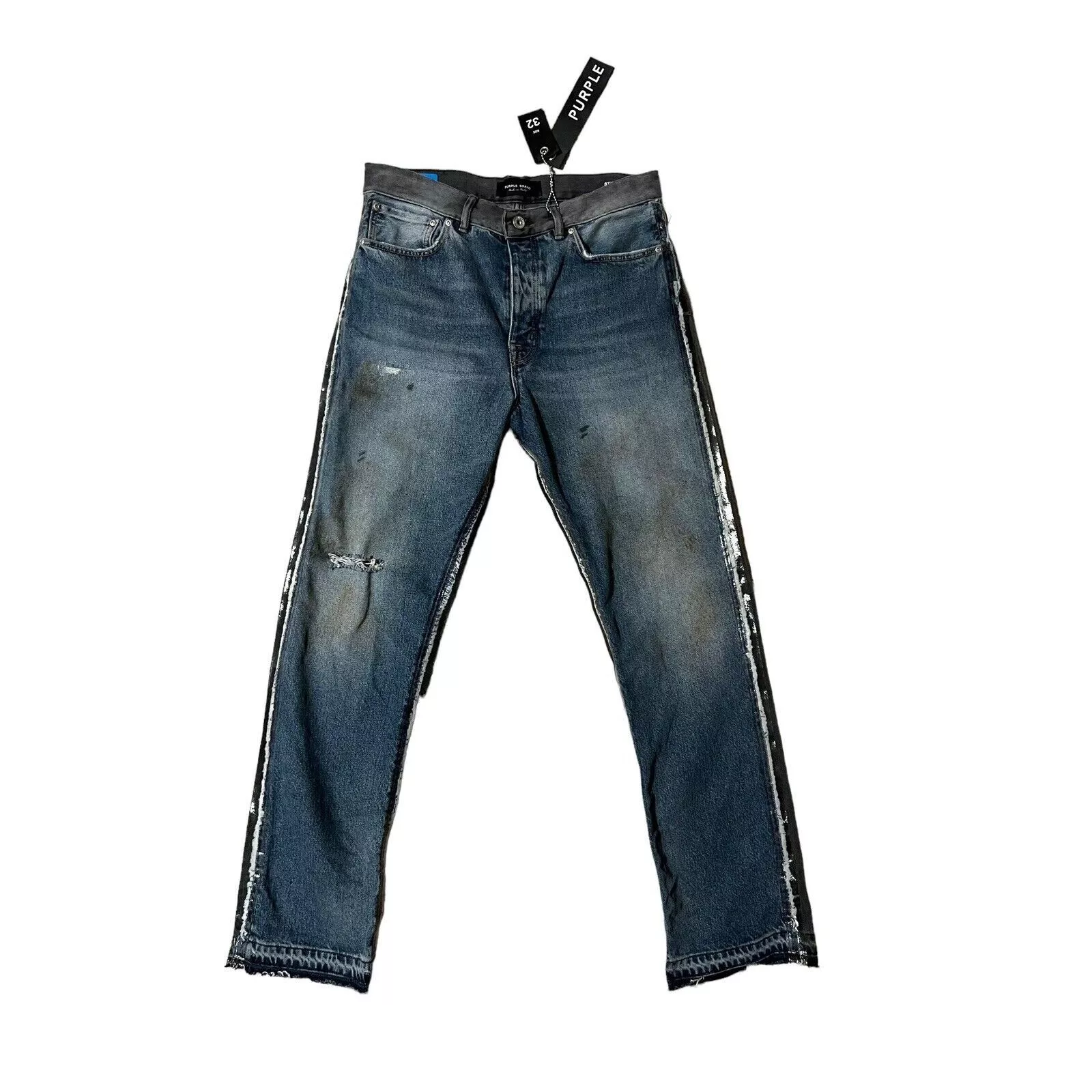 Purple Denim Purple × Purple Brand Purple Brand Jeans Mens Straight Italy $500 Size 32/32 Blue
