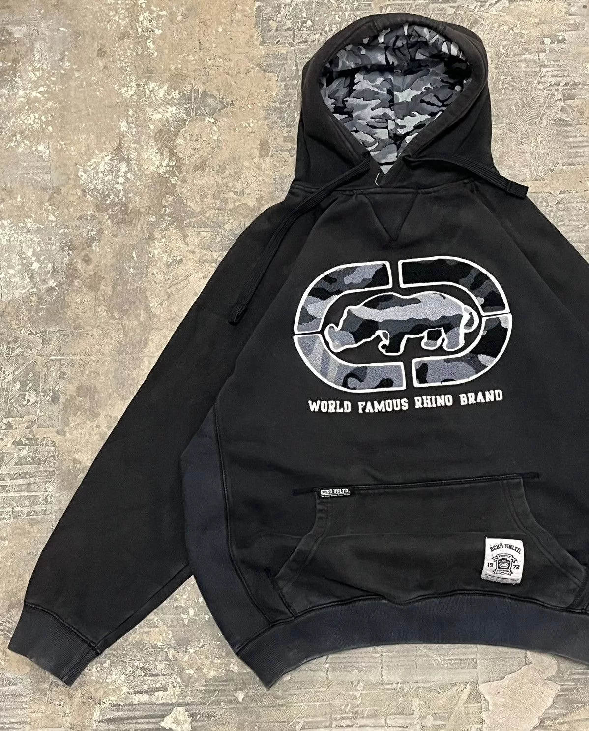 Ecko Unltd. Sweatshirts Hoodies Ecko Unltd. × Vintage Crazy rare Y2K streetwear skater Ecko hoodie Black