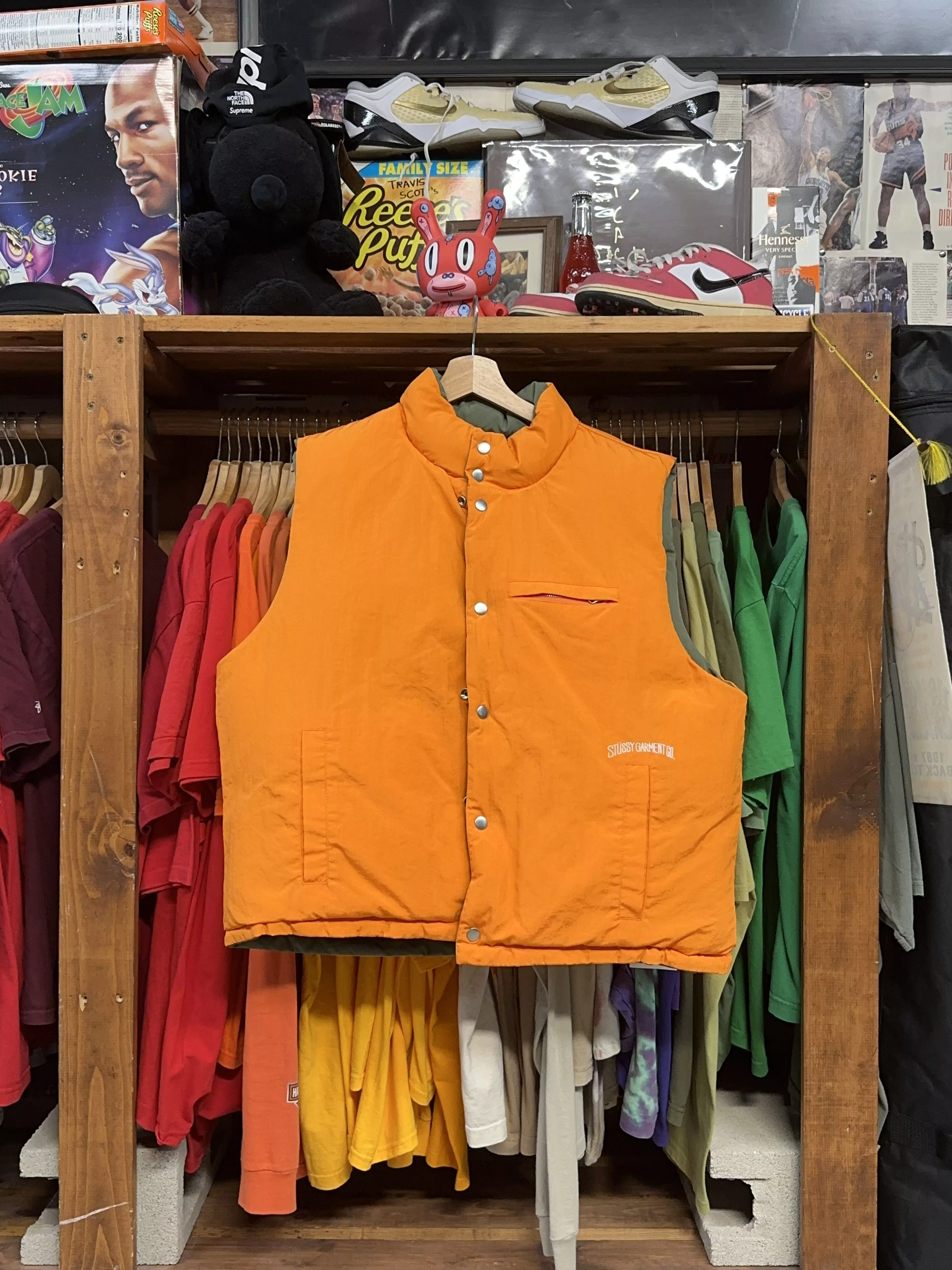 Stussy Vests Stussy Reversible Down Workgear Vest Green